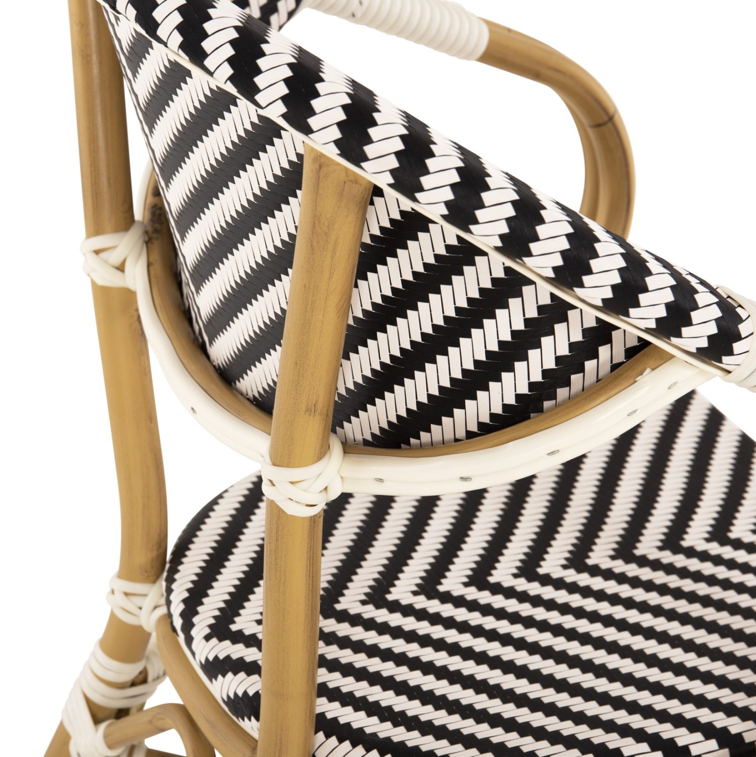 ΠΟΛΥΘΡΟΝΑ BAMBOO LOOK HM5861.01 ΜΑΥΡΟ-ΛΕΥΚΟ 57x55x82 εκ. - Image 8