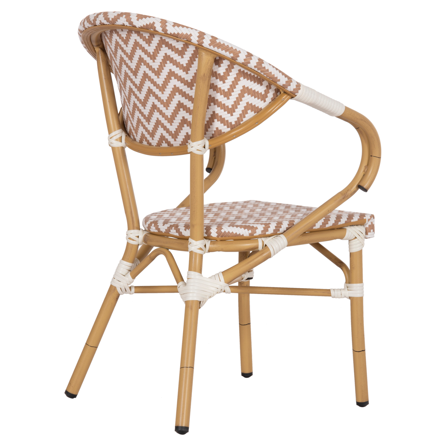 ΠΟΛΥΘΡΟΝΑ BAMBOO LOOK HM5861.03 ΚΑΦΕ-ΛΕΥΚΟ 58.5x58x82Υεκ. - Image 4