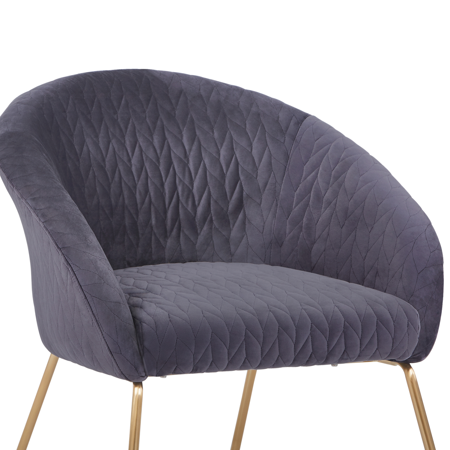 ΠΟΛΥΘΡΟΝΑ JOYCE ΒΕΛΟΥΔΟ ΓΚΡΙ ΚΑΙ ΜΕΤΑΛΛΙΚΑ ΠΟΔΙΑ HM8549.01 80X76X75Y εκ. - Image 6