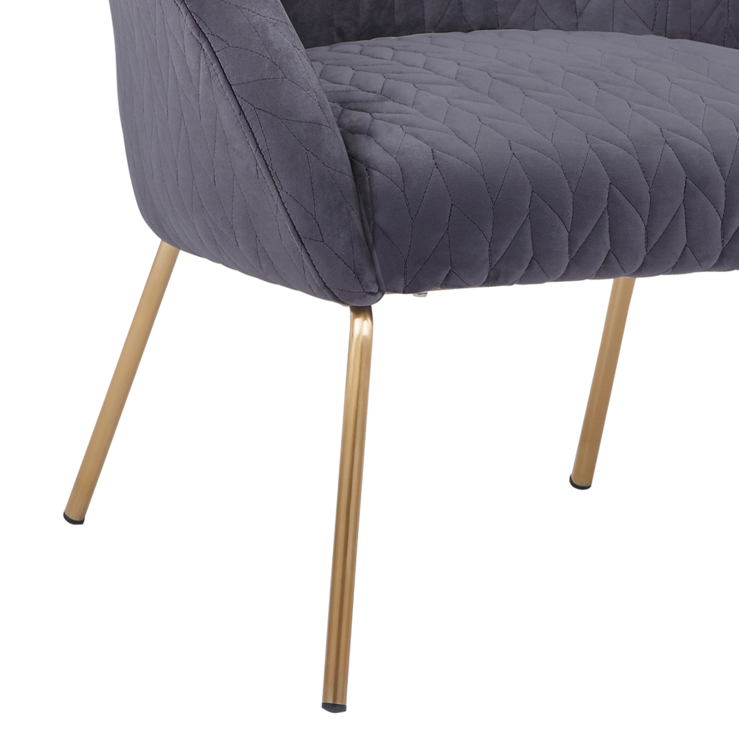 ΠΟΛΥΘΡΟΝΑ JOYCE ΒΕΛΟΥΔΟ ΓΚΡΙ ΚΑΙ ΜΕΤΑΛΛΙΚΑ ΠΟΔΙΑ HM8549.01 80X76X75Y εκ. - Image 7