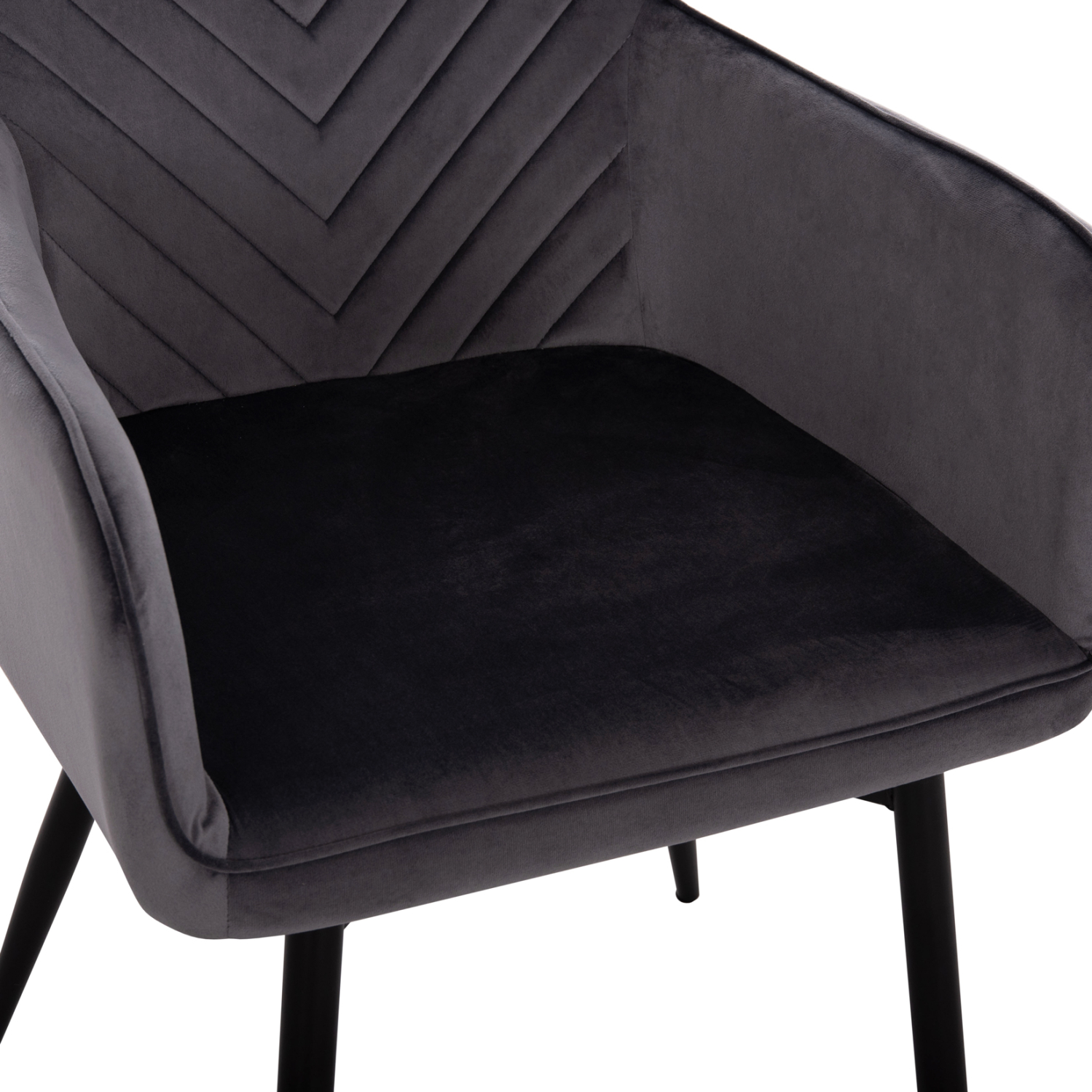 ΠΟΛΥΘΡΟΝΑ LATRELL HM8582.01 ΓΚΡΙ ΒΕΛΟΥΔΟ & ΜΑΥΡΑ ΜΕΤΑΛΛΙΚΑ ΠΟΔΙΑ 54x57x84Yεκ. - Image 7