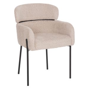 ΠΟΛΥΘΡΟΝΑ WOLF HM8583.02 ΕΚΡΟΥ ΥΦΑΣΜΑ ΜΠΟΥΚΛΕ ΜΕ ΜΕΤΑΛΛΙΚΑ ΠΟΔΙΑ 58x58x80Yεκ.