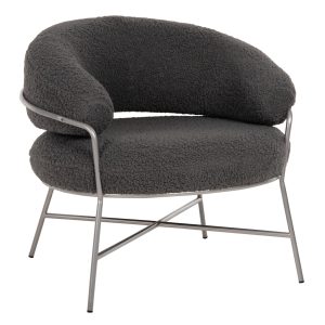 ΠΟΛΥΘΡΟΝΑ TRUDI HM8639.21 ΑΠΟ ΜΠΟΥΚΛΕ ΓΚΡΙ ΜΕ ΑΣΗΜΙ ΜΕΤΑΛΛΙΚΟ ΣΚΕΛΕΤΟ 84x79x76Υ εκ.