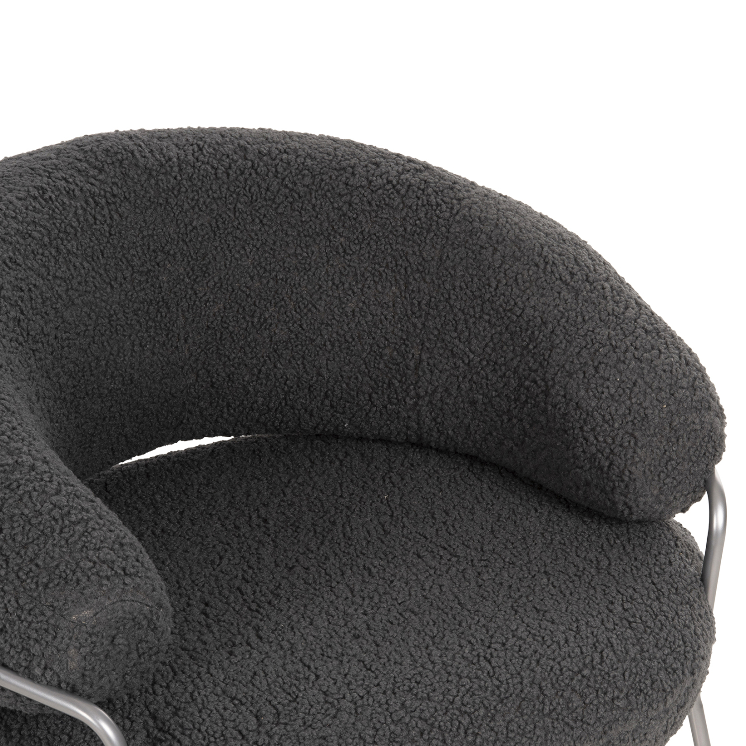 ΠΟΛΥΘΡΟΝΑ TRUDI HM8639.21 ΑΠΟ ΜΠΟΥΚΛΕ ΓΚΡΙ ΜΕ ΑΣΗΜΙ ΜΕΤΑΛΛΙΚΟ ΣΚΕΛΕΤΟ 84x79x76Υ εκ. - Image 6