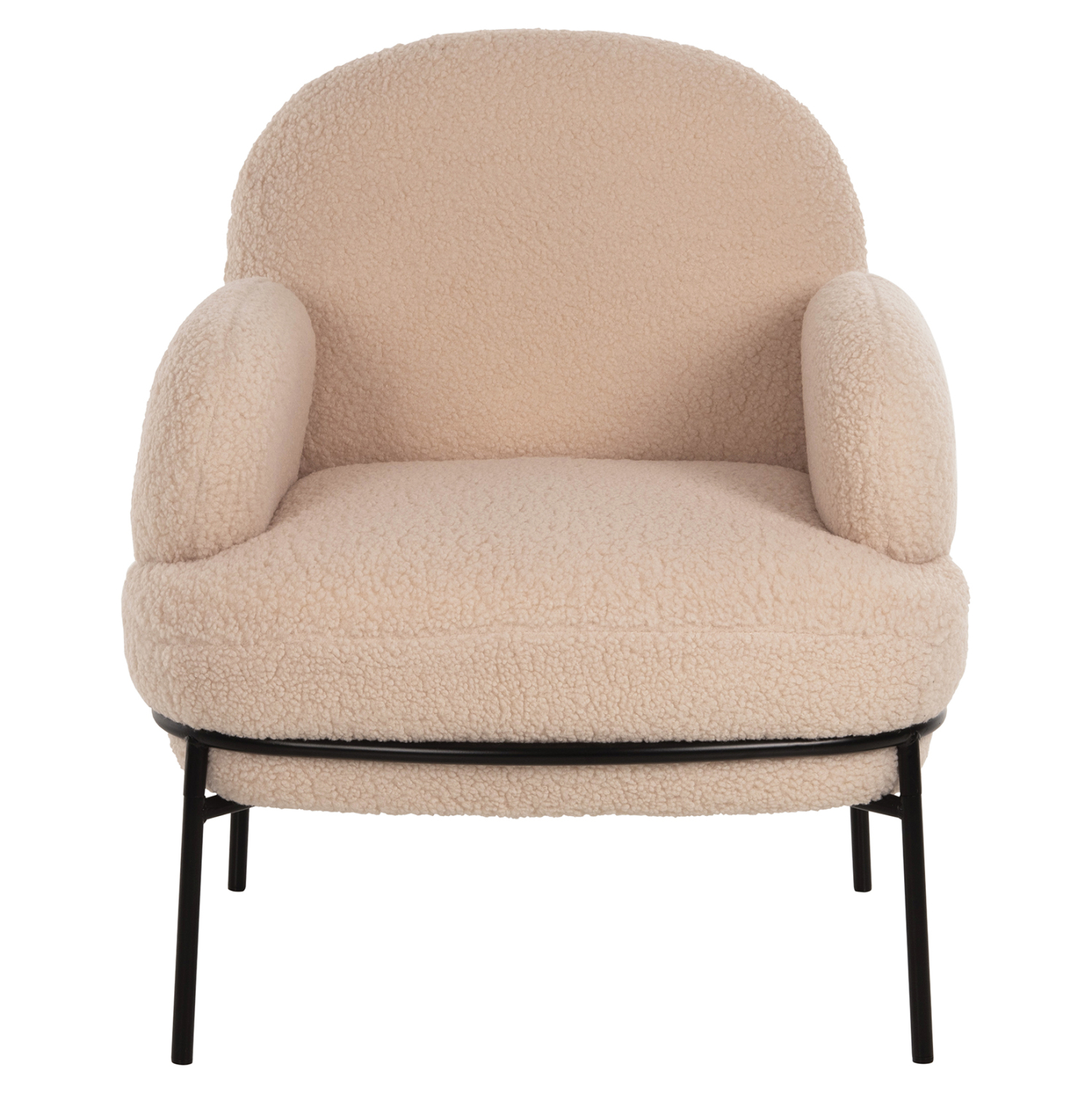 ΠΟΛΥΘΡΟΝΑ AGNES HM9525.20 ΕΚΡΟΥ ΜΠΟΥΚΛΕ-ΜΑΥΡΑ ΜΕΤΑΛΛΙΚΑ ΠΟΔΙΑ 74x71x83Υεκ. - Image 3