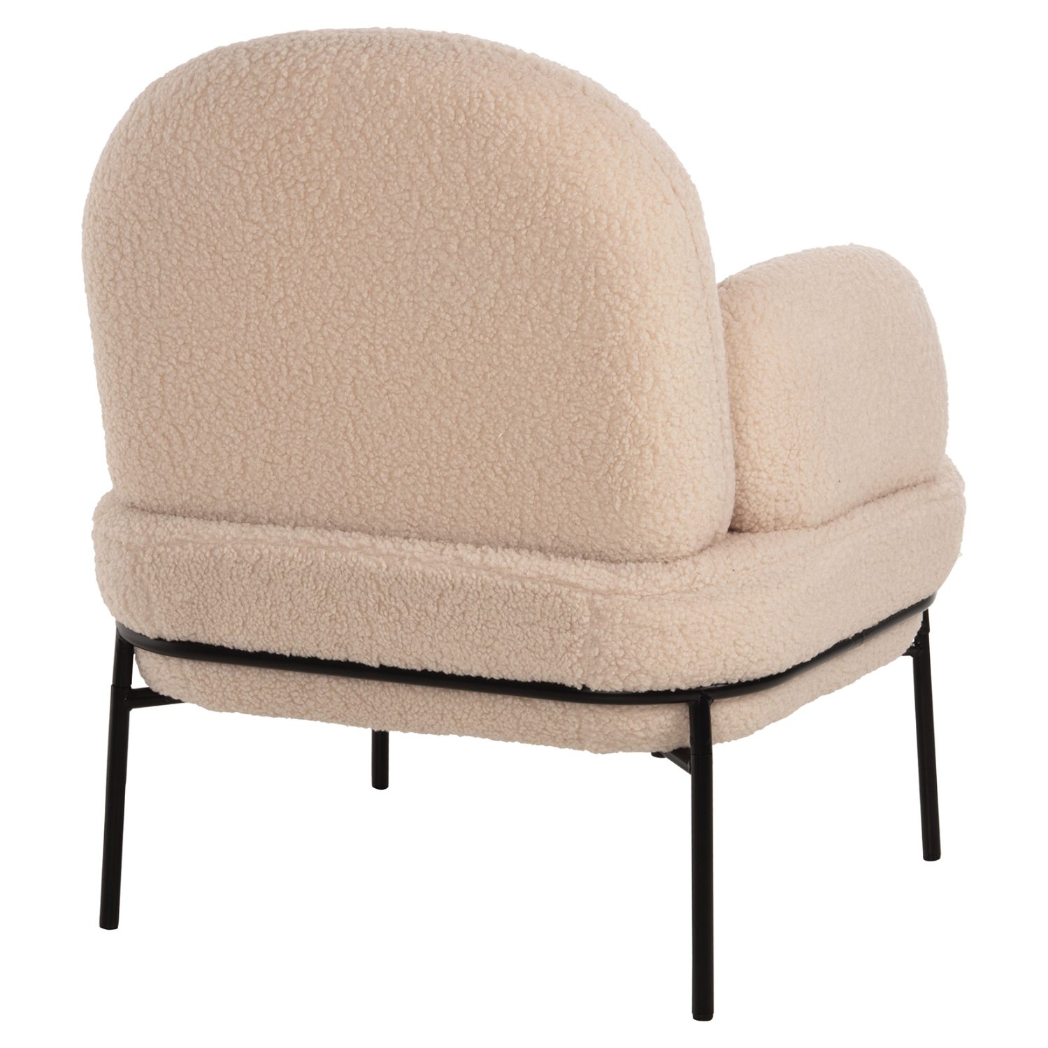 ΠΟΛΥΘΡΟΝΑ AGNES HM9525.20 ΕΚΡΟΥ ΜΠΟΥΚΛΕ-ΜΑΥΡΑ ΜΕΤΑΛΛΙΚΑ ΠΟΔΙΑ 74x71x83Υεκ. - Image 4