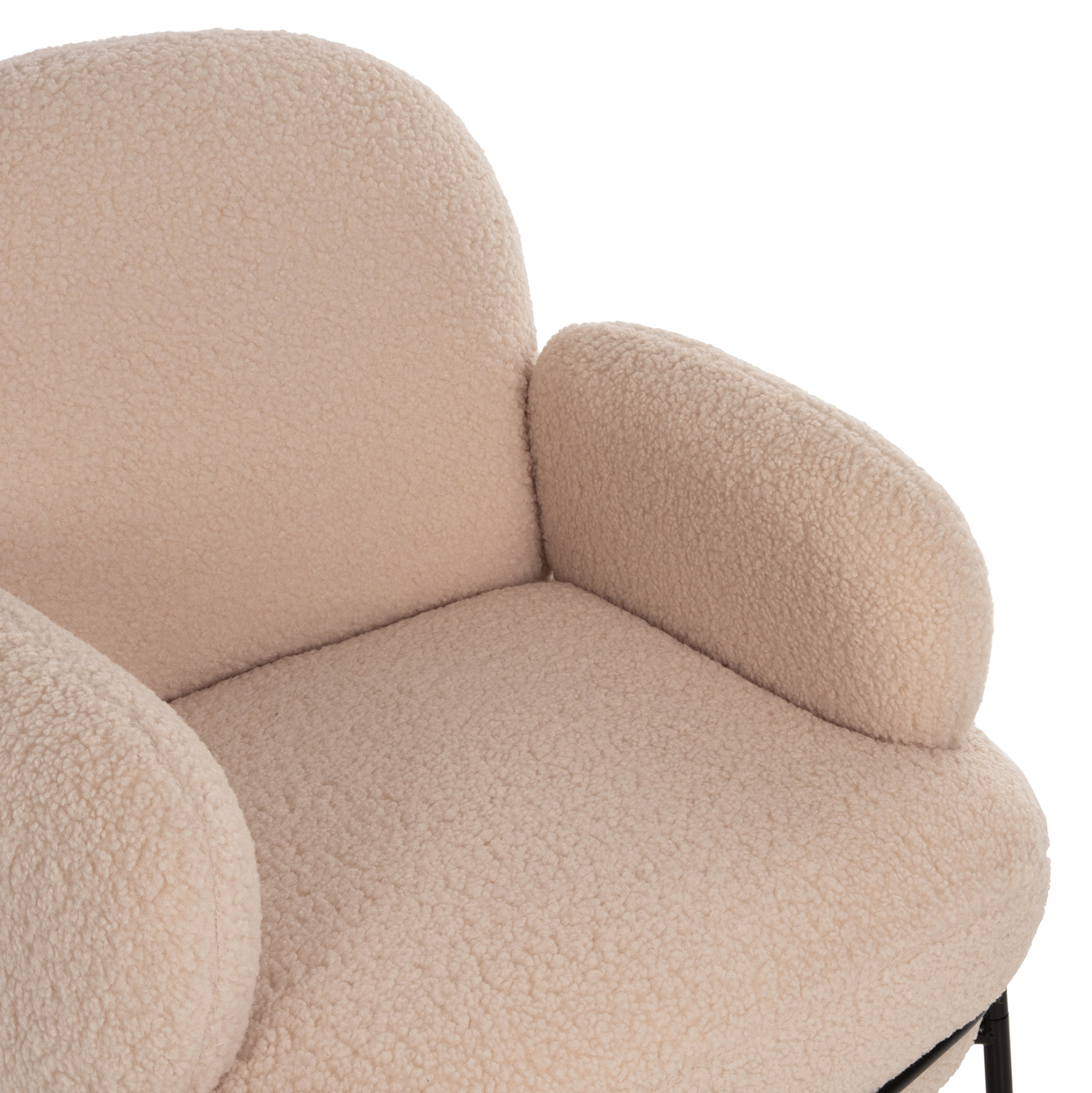 ΠΟΛΥΘΡΟΝΑ AGNES HM9525.20 ΕΚΡΟΥ ΜΠΟΥΚΛΕ-ΜΑΥΡΑ ΜΕΤΑΛΛΙΚΑ ΠΟΔΙΑ 74x71x83Υεκ. - Image 6