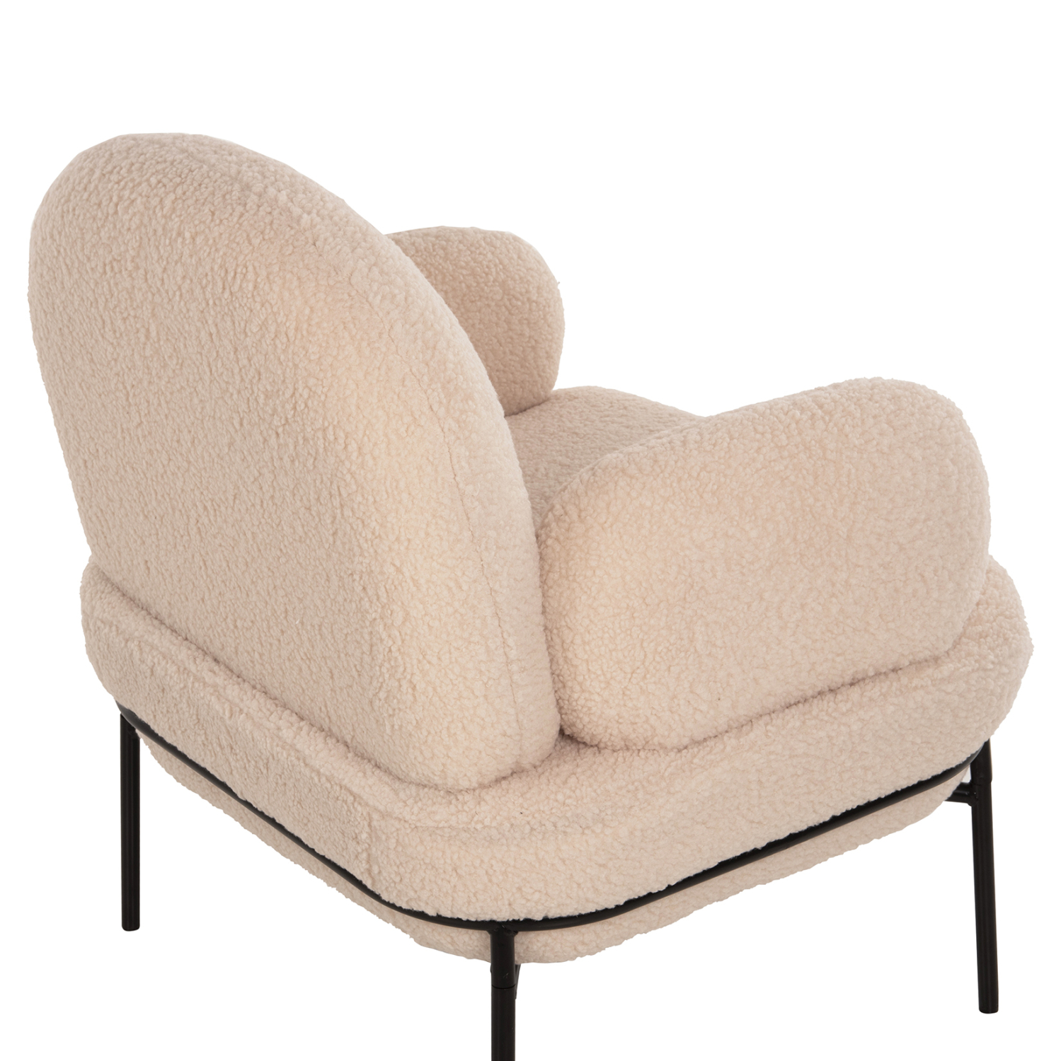 ΠΟΛΥΘΡΟΝΑ AGNES HM9525.20 ΕΚΡΟΥ ΜΠΟΥΚΛΕ-ΜΑΥΡΑ ΜΕΤΑΛΛΙΚΑ ΠΟΔΙΑ 74x71x83Υεκ. - Image 9