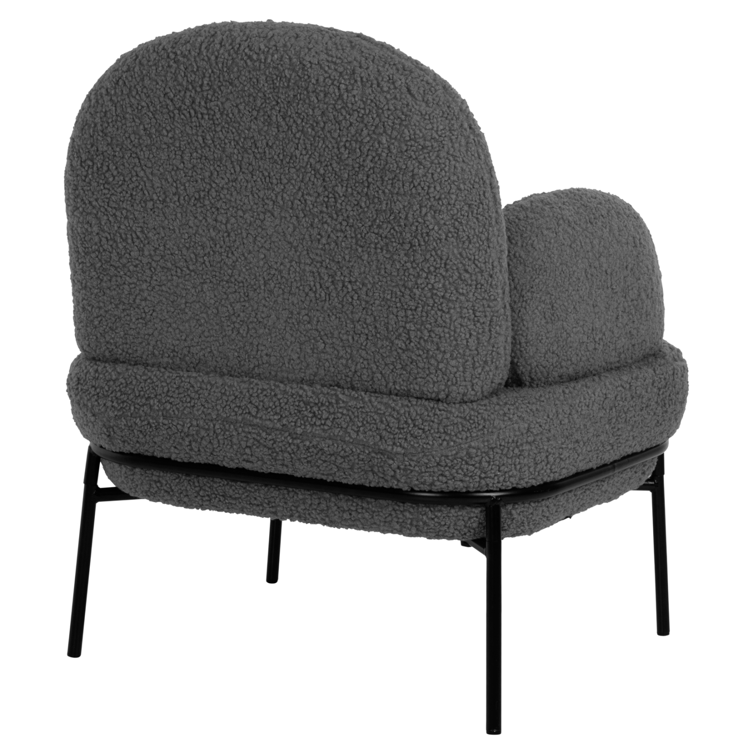 ΠΟΛΥΘΡΟΝΑ AGNES HM9525.21 ΓΚΡΙ ΜΠΟΥΚΛΕ-ΜΑΥΡΑ ΜΕΤΑΛΛΙΚΑ ΠΟΔΙΑ 74x71x83Υεκ. - Image 4