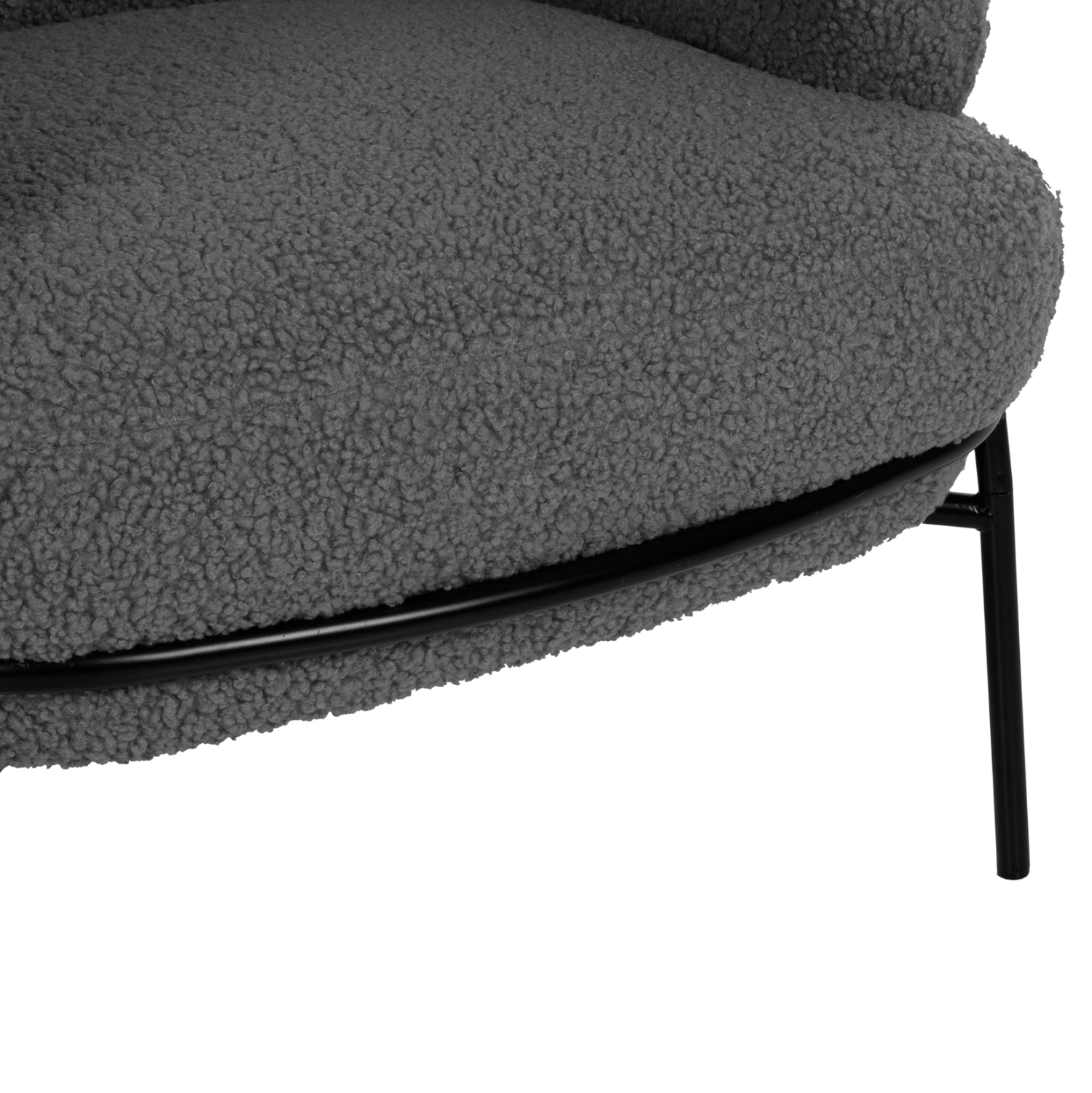 ΠΟΛΥΘΡΟΝΑ AGNES HM9525.21 ΓΚΡΙ ΜΠΟΥΚΛΕ-ΜΑΥΡΑ ΜΕΤΑΛΛΙΚΑ ΠΟΔΙΑ 74x71x83Υεκ. - Image 7