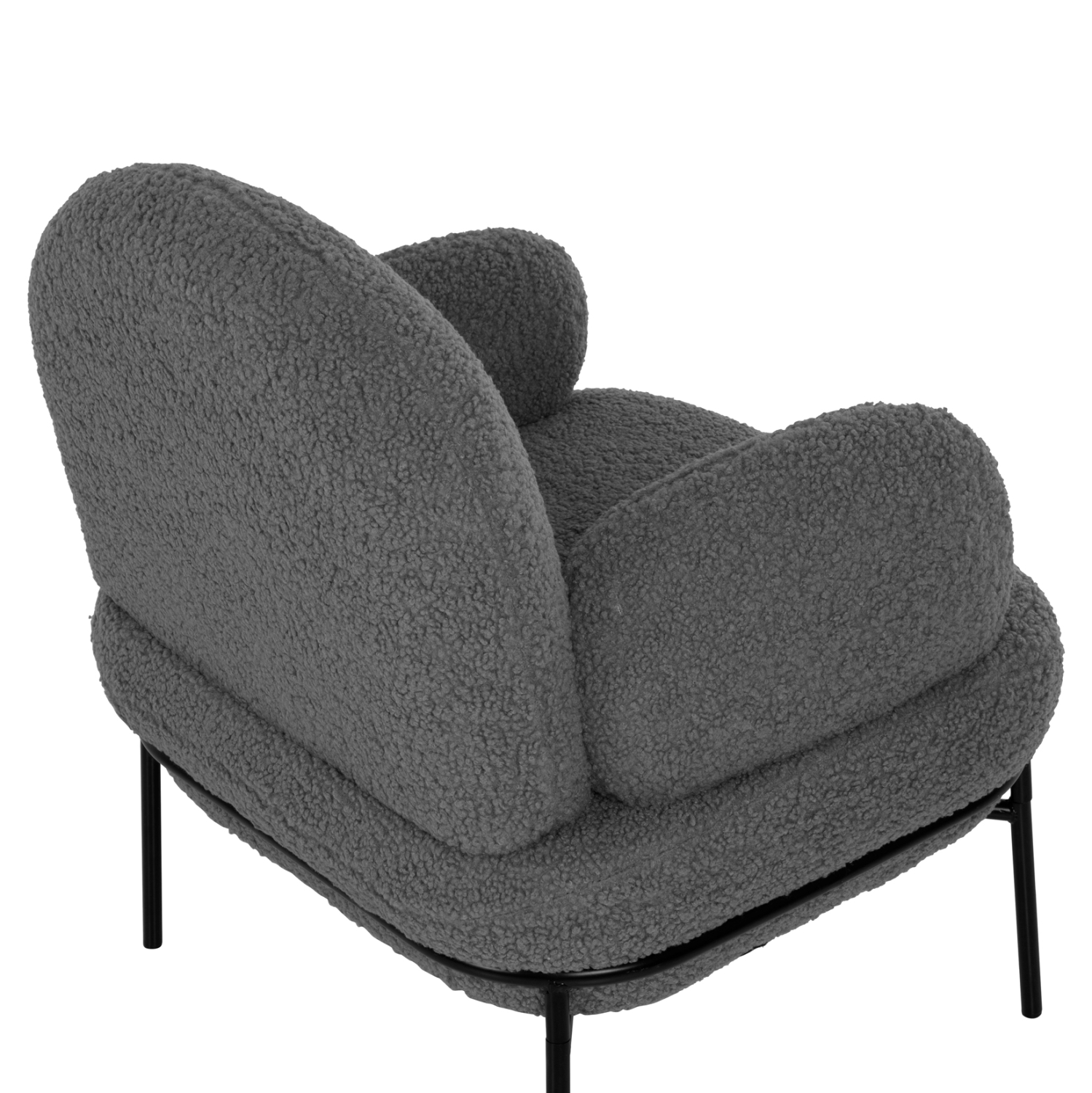 ΠΟΛΥΘΡΟΝΑ AGNES HM9525.21 ΓΚΡΙ ΜΠΟΥΚΛΕ-ΜΑΥΡΑ ΜΕΤΑΛΛΙΚΑ ΠΟΔΙΑ 74x71x83Υεκ. - Image 8