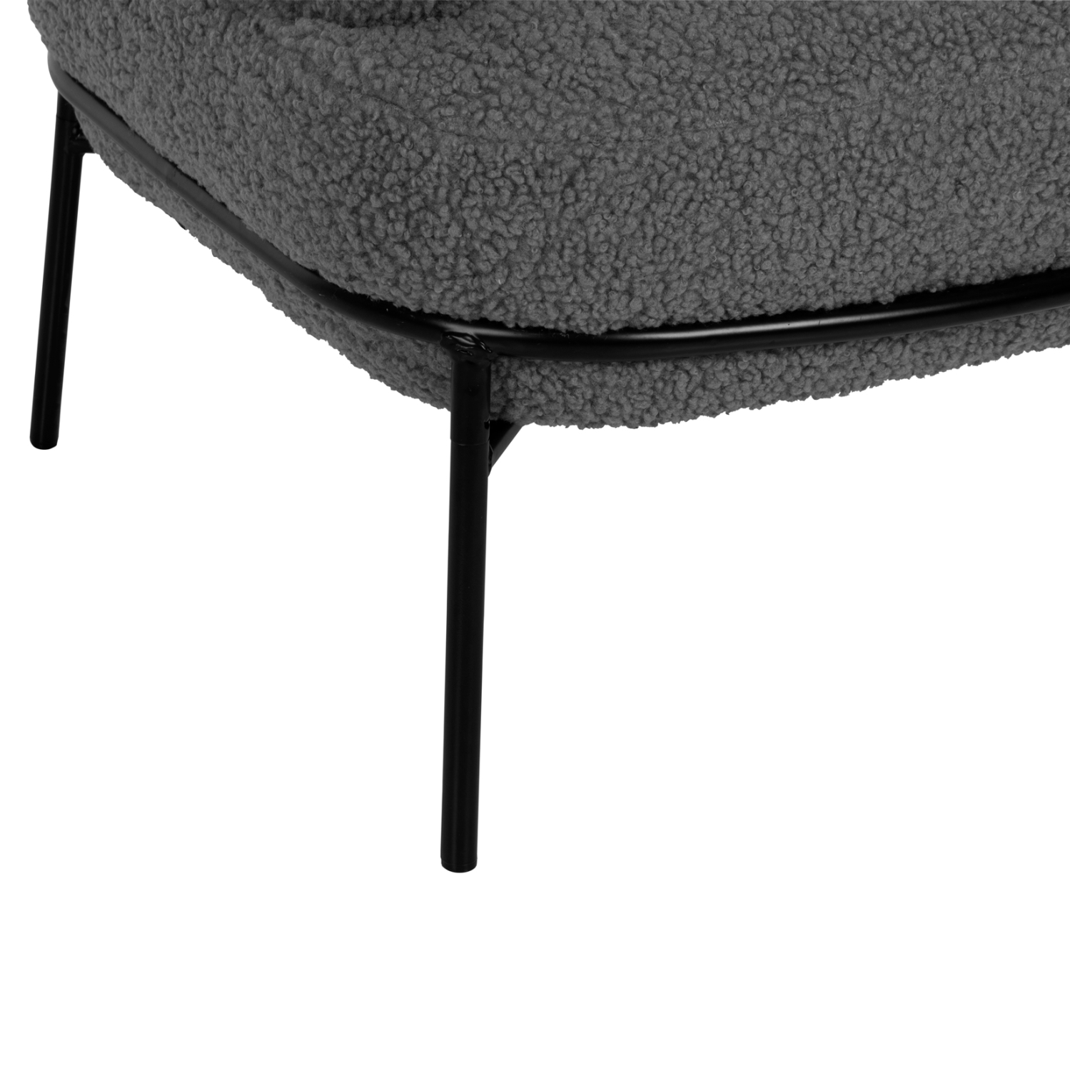 ΠΟΛΥΘΡΟΝΑ AGNES HM9525.21 ΓΚΡΙ ΜΠΟΥΚΛΕ-ΜΑΥΡΑ ΜΕΤΑΛΛΙΚΑ ΠΟΔΙΑ 74x71x83Υεκ. - Image 9