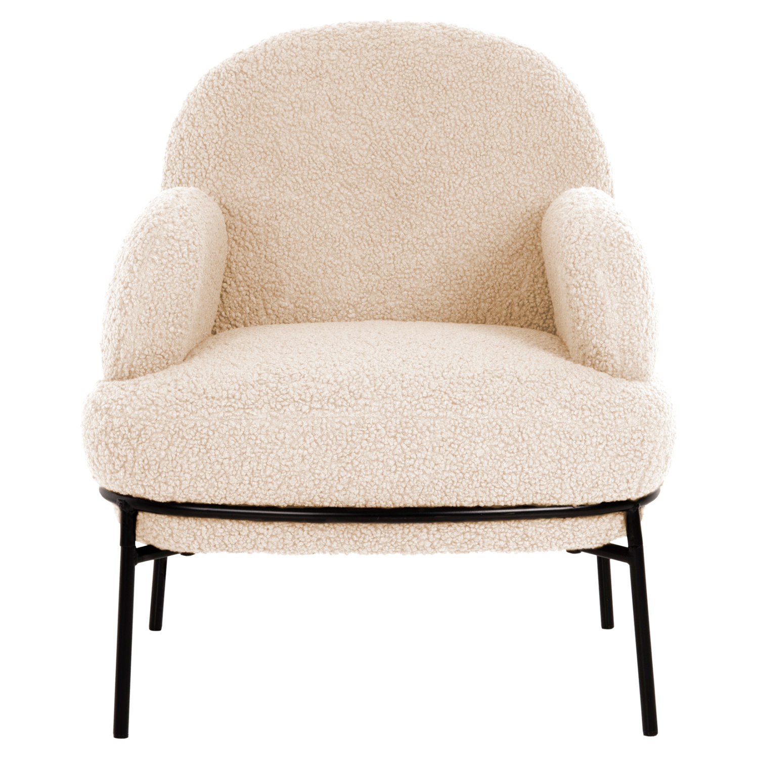 ΠΟΛΥΘΡΟΝΑ AGNES HM9525.23 ΛΕΥΚΟ ΜΠΟΥΚΛΕ-ΜΑΥΡΑ ΜΕΤΑΛΛΙΚΑ ΠΟΔΙΑ 74x71x83Υεκ. - Image 3