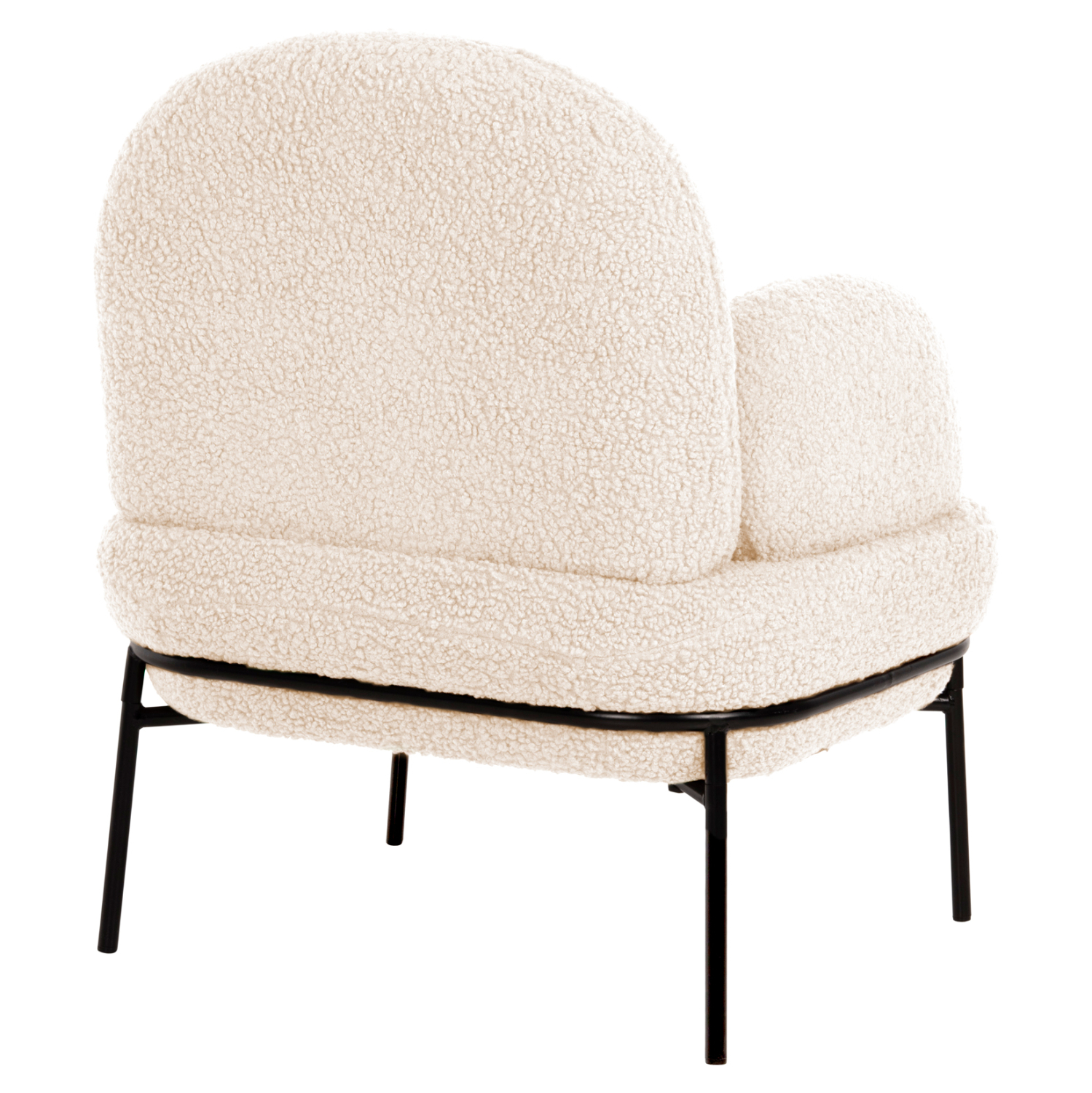 ΠΟΛΥΘΡΟΝΑ AGNES HM9525.23 ΛΕΥΚΟ ΜΠΟΥΚΛΕ-ΜΑΥΡΑ ΜΕΤΑΛΛΙΚΑ ΠΟΔΙΑ 74x71x83Υεκ. - Image 4