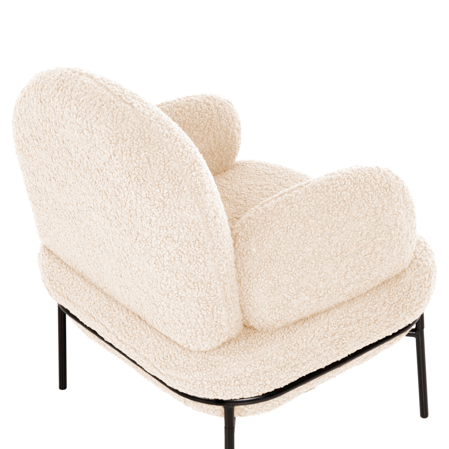 ΠΟΛΥΘΡΟΝΑ AGNES HM9525.23 ΛΕΥΚΟ ΜΠΟΥΚΛΕ-ΜΑΥΡΑ ΜΕΤΑΛΛΙΚΑ ΠΟΔΙΑ 74x71x83Υεκ. - Image 8