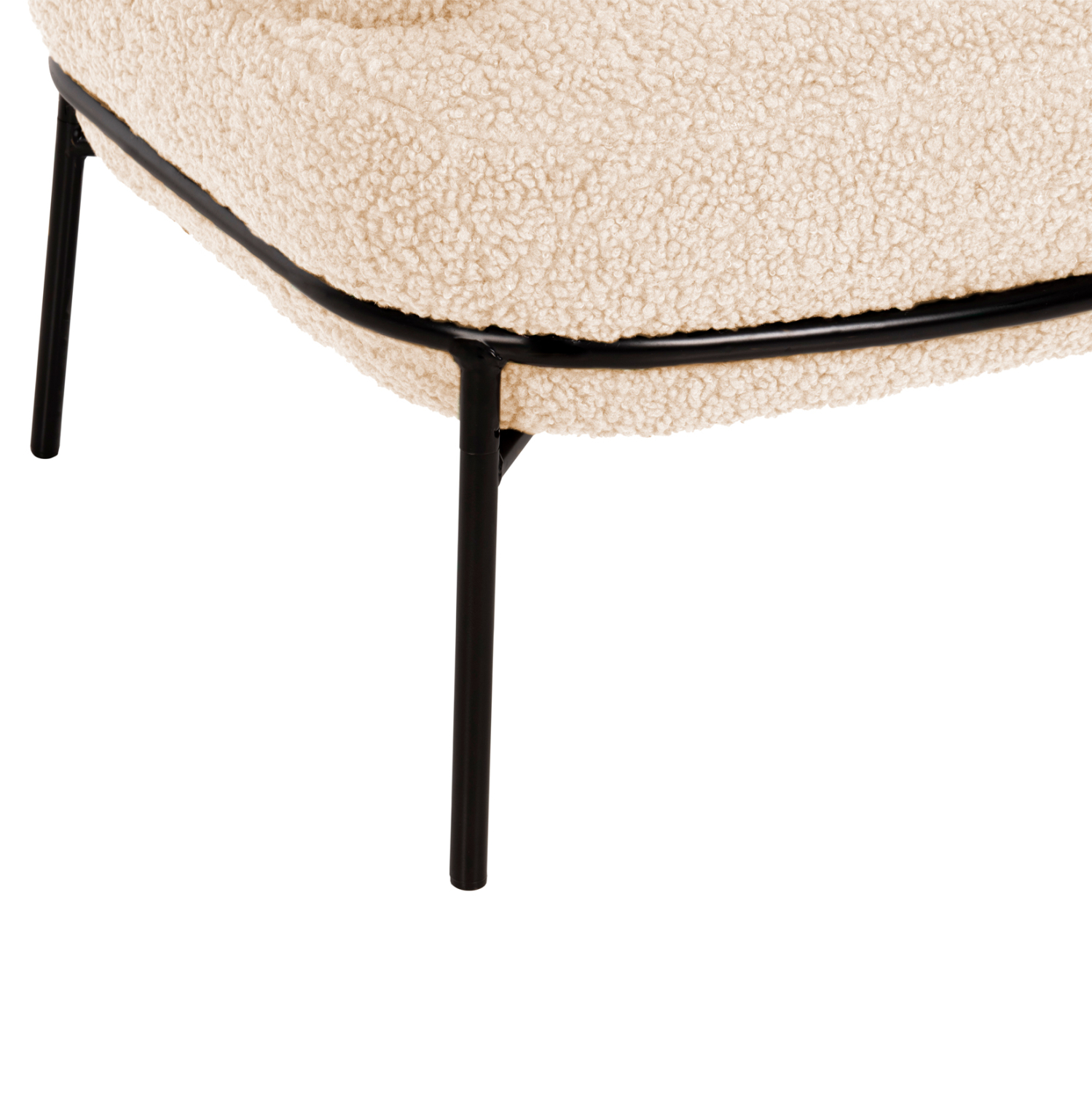 ΠΟΛΥΘΡΟΝΑ AGNES HM9525.23 ΛΕΥΚΟ ΜΠΟΥΚΛΕ-ΜΑΥΡΑ ΜΕΤΑΛΛΙΚΑ ΠΟΔΙΑ 74x71x83Υεκ. - Image 9