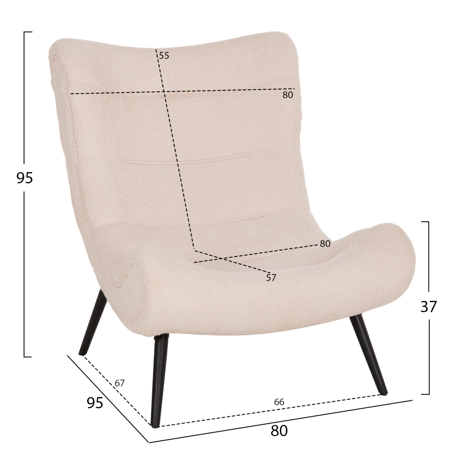 ΠΟΛΥΘΡΟΝΑ BRYM HM9605.06 ΕΚΡΟΥ ΜΠΟΥΚΛΕ ΥΦΑΣΜΑ-ΜΑΥΡΑ ΞΥΛΙΝΑ ΠΟΔΙΑ 97x80x100Υ εκ. - Image 2