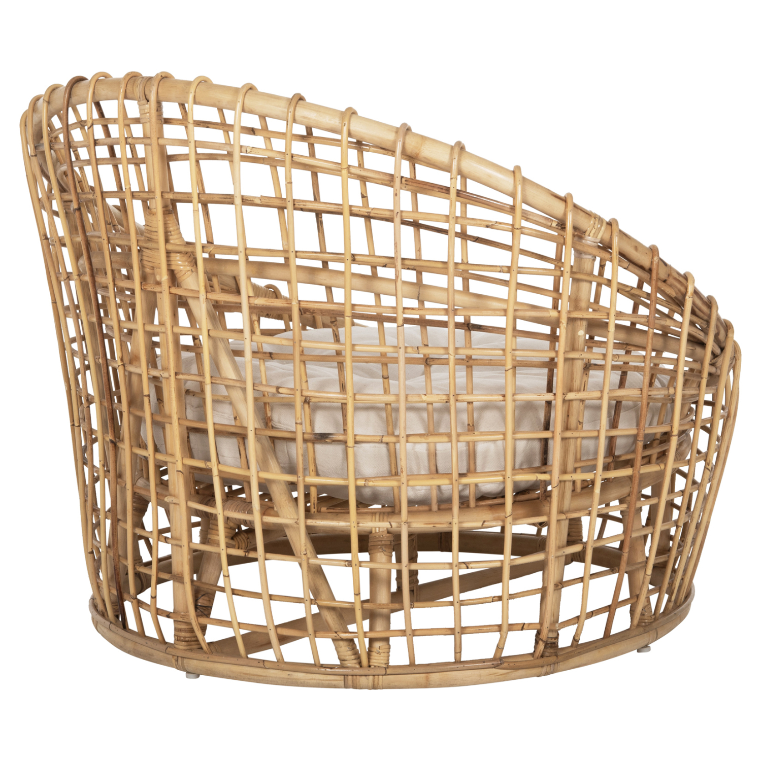 ΠΟΛΥΘΡΟΝΑ ENTO HM9814 RATTAN ΣΕ ΦΥΣΙΚΟ-ΜΠΕΖ ΜΑΞΙΛΑΡΙ 85x75x67Yεκ. - Image 4