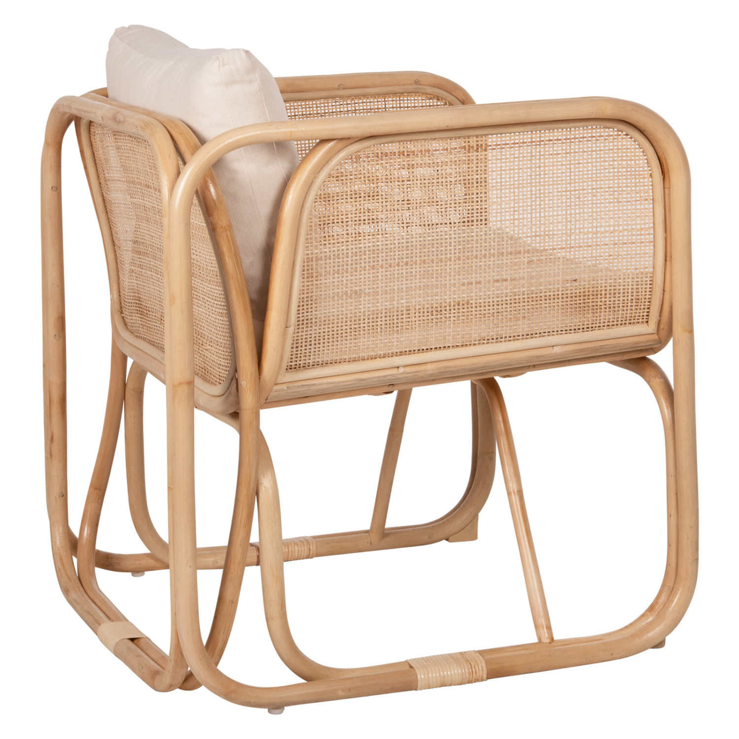 ΠΟΛΥΘΡΟΝΑ WENDY HM9816 RATTAN ΣΕ ΦΥΣΙΚΟ ΧΡΩΜΑ-ΛΕΥΚΑ ΜΑΞΙΛΑΡΙΑ 73x72x84Yεκ. - Image 4