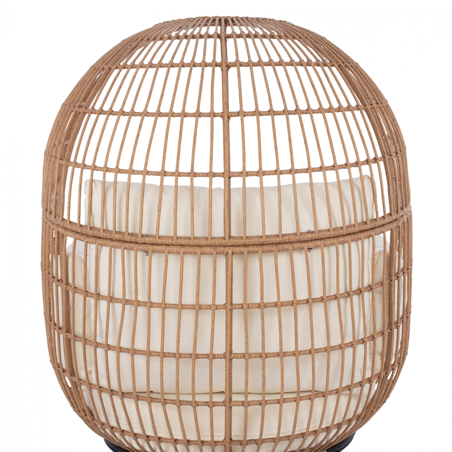 ΠΟΛΥΘΡΟΝΑ ΦΩΛΙΑ ALLEGRA HM5764 ΜΕ WICKER ΣΕ ΜΠΕΖ ΑΠΟΧΡΩΣΗ 110x85x148 εκ. - Image 6