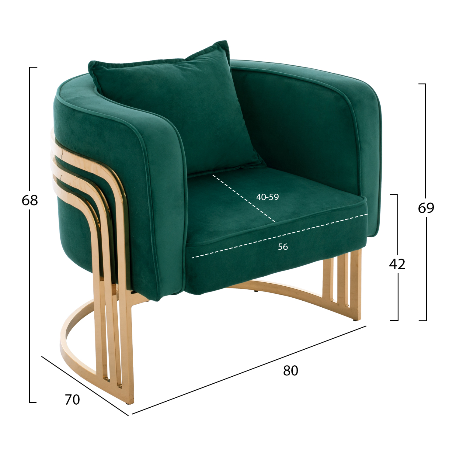 ΠΟΛΥΘΡΟΝΑ TIANA ΚΥΠΑΡΙΣΣΙ ΜΕ ΜΕΤΑΛΛΙΚΟ ΣΚΕΛΕΤΟ HM8738.03 - Image 2