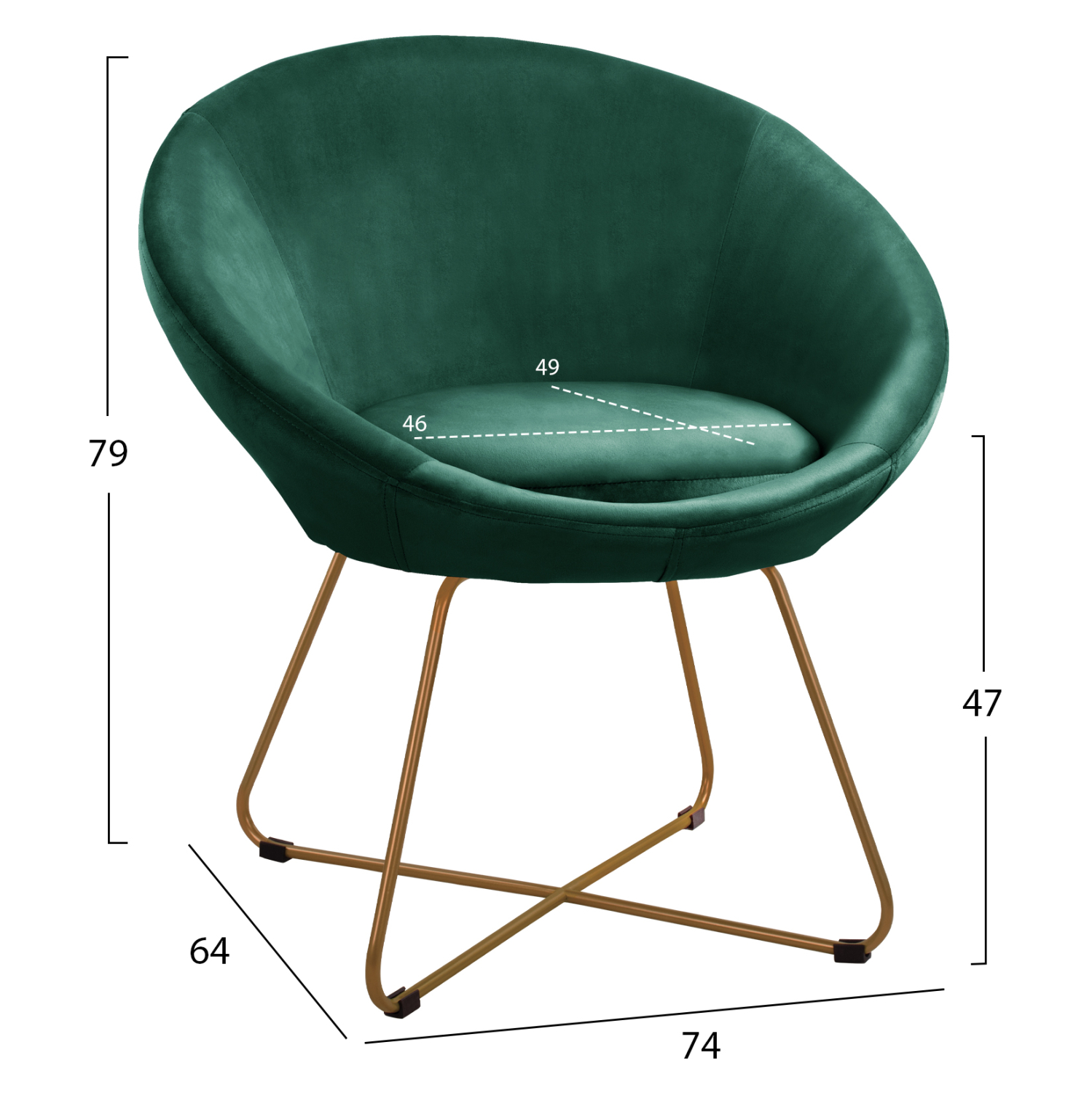 ΠΟΛΥΘΡΟΝΑ RANDI ΜΕ ΧΙΑΣΤΙ ΠΟΔΙΑ ΚΥΠΑΡΙΣΣΙ ΒΕΛΟΥΔΟ HM8468.03 74Χ64Χ79 ΕΚ - Image 2