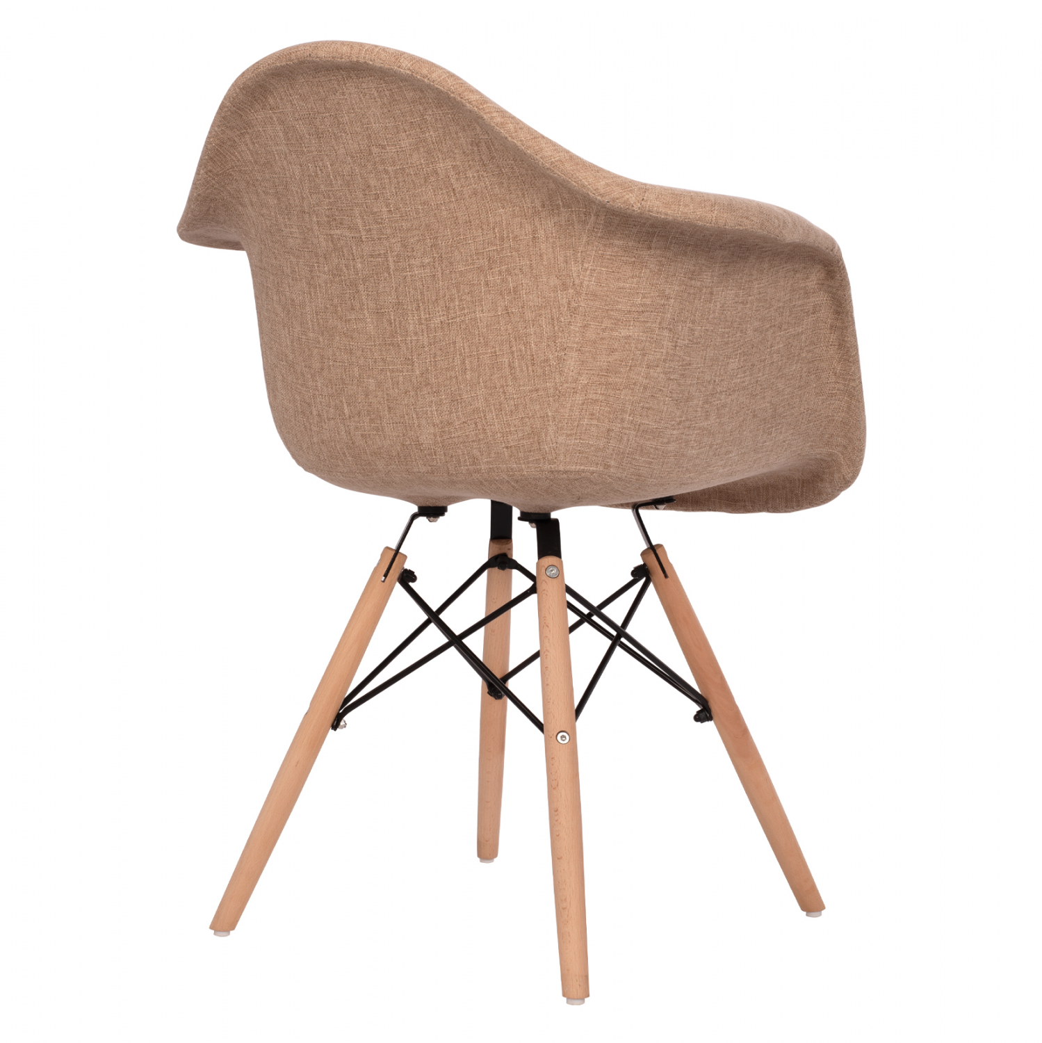 ΠΟΛΥΘΡΟΝΑ ΜΕ ΞΥΛΙΝΑ ΠΟΔΙΑ & ΜΕ ΥΦΑΣΜΑ ΜΠΕΖ MIRTO HM005.63 63x57x81 εκ. - Image 4