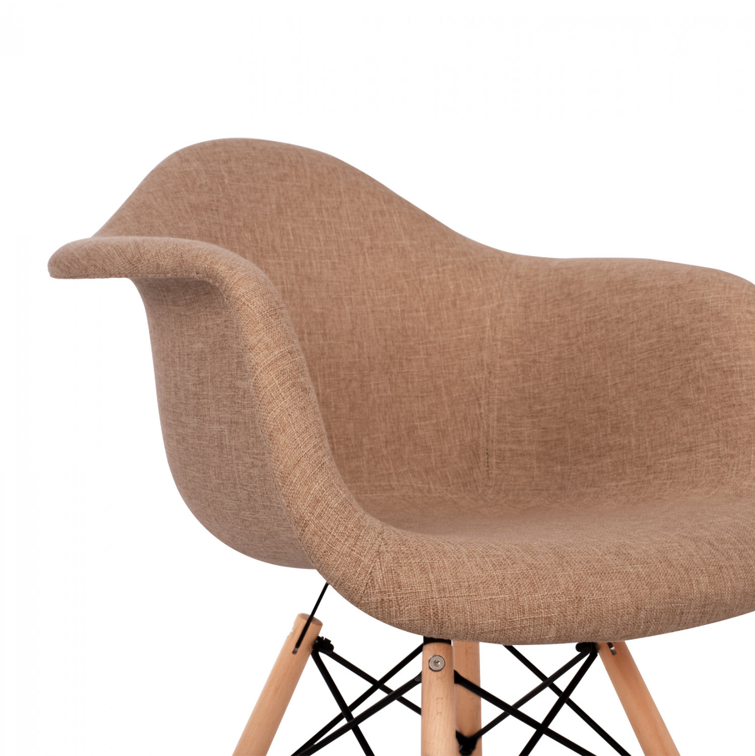 ΠΟΛΥΘΡΟΝΑ ΜΕ ΞΥΛΙΝΑ ΠΟΔΙΑ & ΜΕ ΥΦΑΣΜΑ ΜΠΕΖ MIRTO HM005.63 63x57x81 εκ. - Image 6