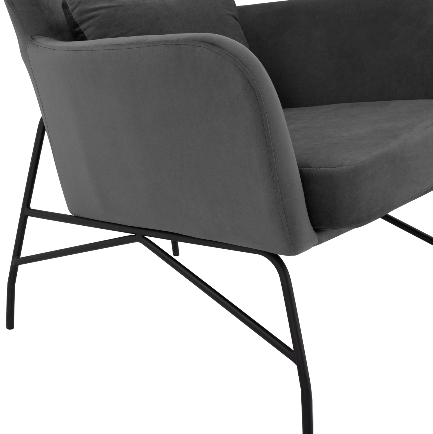 ΠΟΛΥΘΡΟΝΑ ΜΠΕΡΖΕΡΑ ΒΕΛΟΥΔΟ ΓΚΡΙ ΜΕ ΜΕΤΑΛΛΙΚΟ ΜΑΥΡΟ ΠΟΔΙ HM8721.01 - Image 7