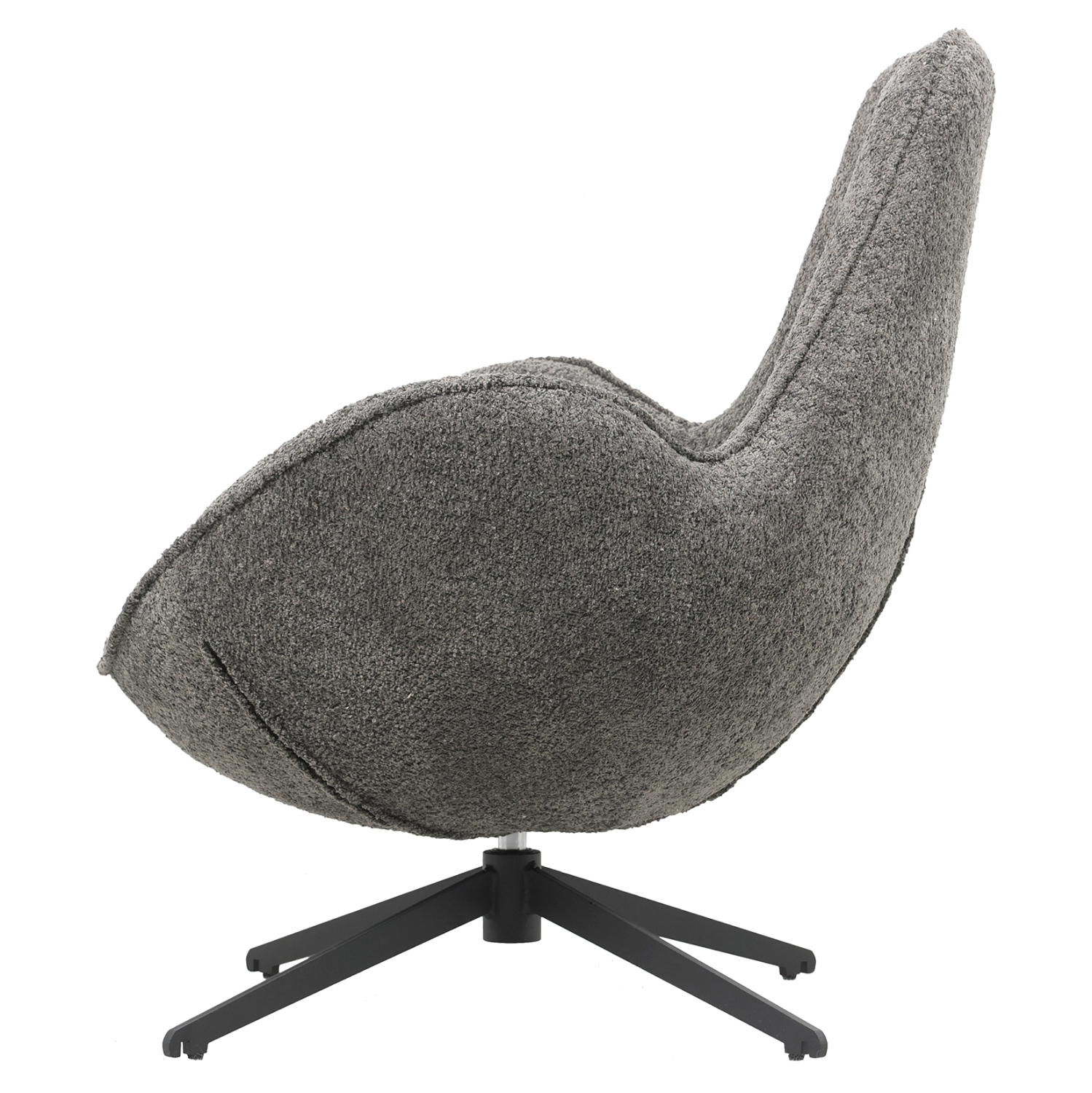 ΠΟΛΥΘΡΟΝΑ ΠΕΡΙΣΤΡΕΦΟΜΕΝΗ BRYNN HM9594.01 ΓΚΡΙ ΜΠΟΥΚΛΕ-ΜΑΥΡΗ ΜΕΤΑΛ. ΒΑΣΗ 86x76x87Υεκ - Image 3