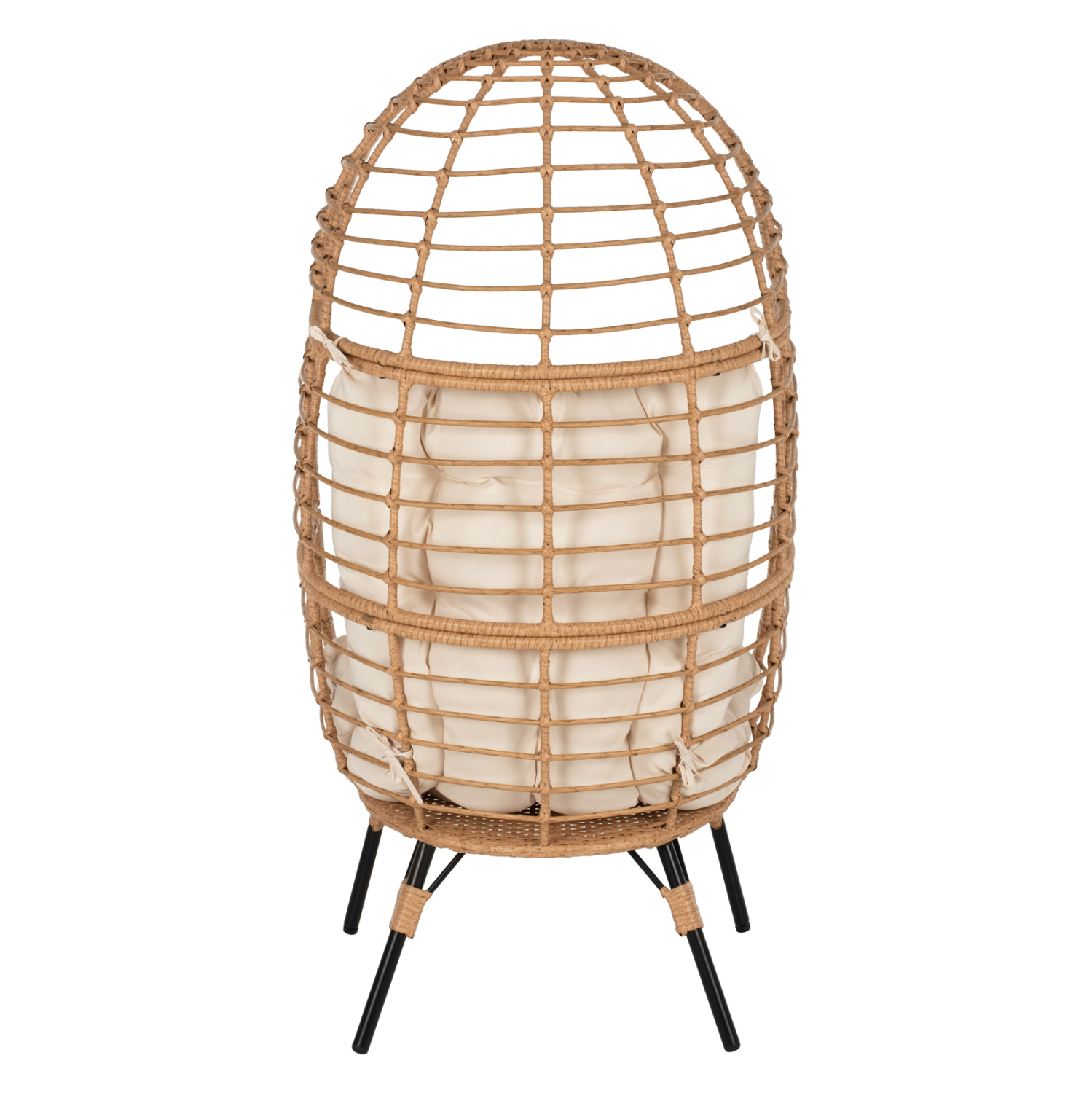 ΠΟΛΥΘΡΟΝΑ Τ.ΦΩΛΙΑ RATTAN HM5869.01 ΜΕΤΑΛ. ΠΟΔΙΑ ΜΑΥΡΑ 77x72x148 εκ. - Image 5
