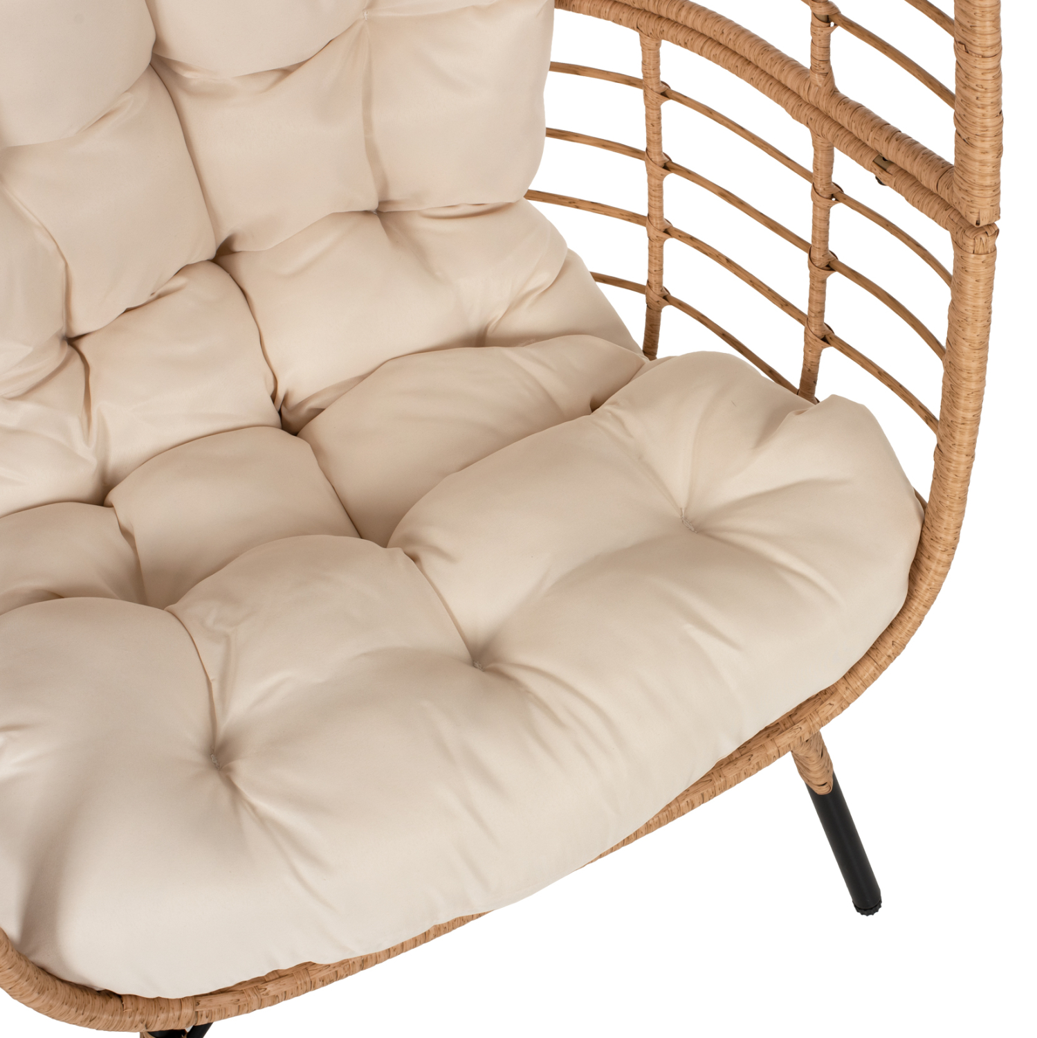 ΠΟΛΥΘΡΟΝΑ Τ.ΦΩΛΙΑ RATTAN HM5869.01 ΜΕΤΑΛ. ΠΟΔΙΑ ΜΑΥΡΑ 77x72x148 εκ. - Image 6