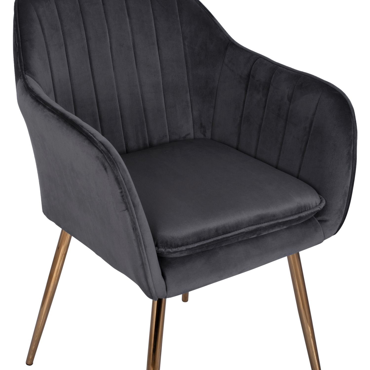 ΠΟΛΥΘΡΟΝΑΚΙ SAWYER ΒΕΛΟΥΔΟ ΓΚΡΙ ΜΕ ΧΡΥΣΑ ΠΟΔΙΑ HM8523.01 55Χ60Χ83Υ εκ. - Image 5