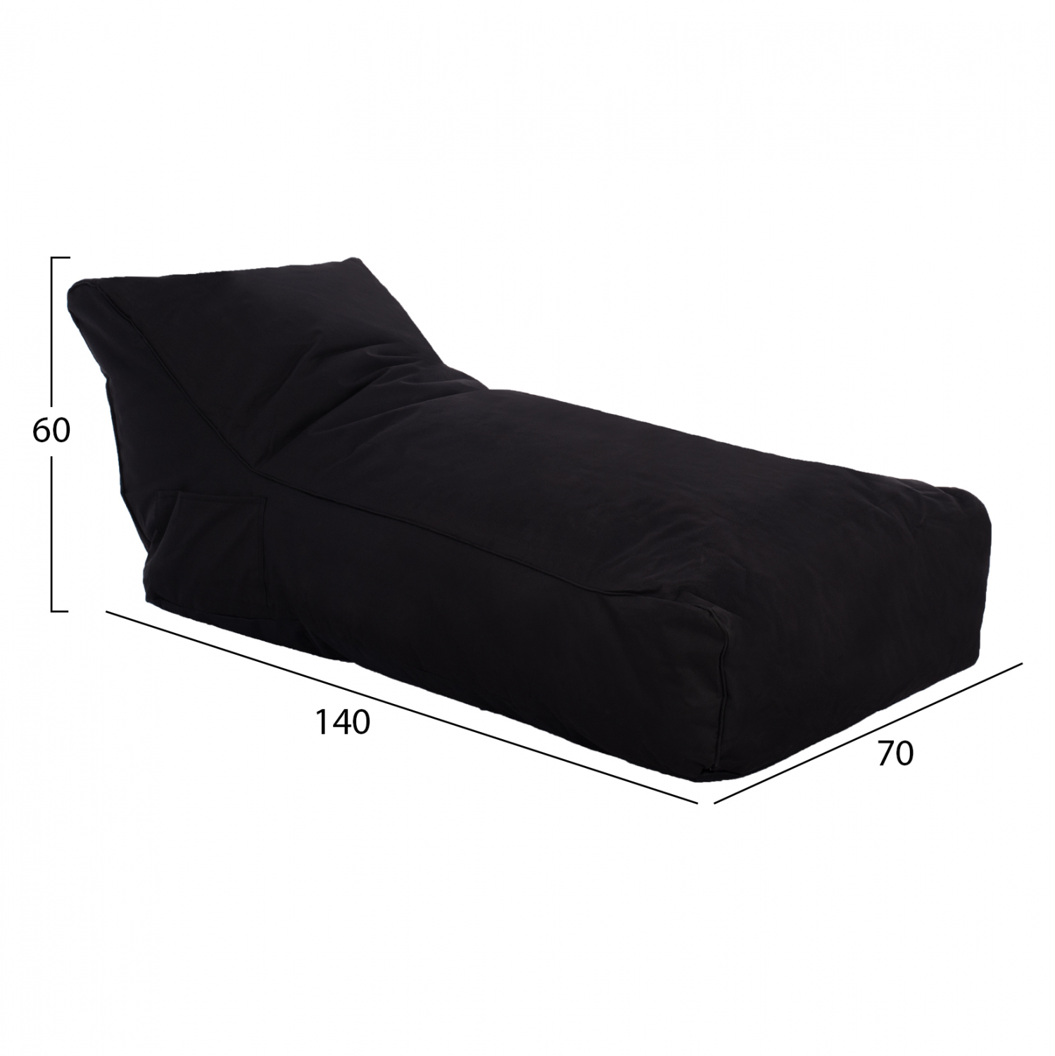 ΠΟΥΦ ALOK HM5806.04 ΜΑΥΡΟ ΜΕ UV PROTECTION 140x70x60Υ εκ. - Image 2