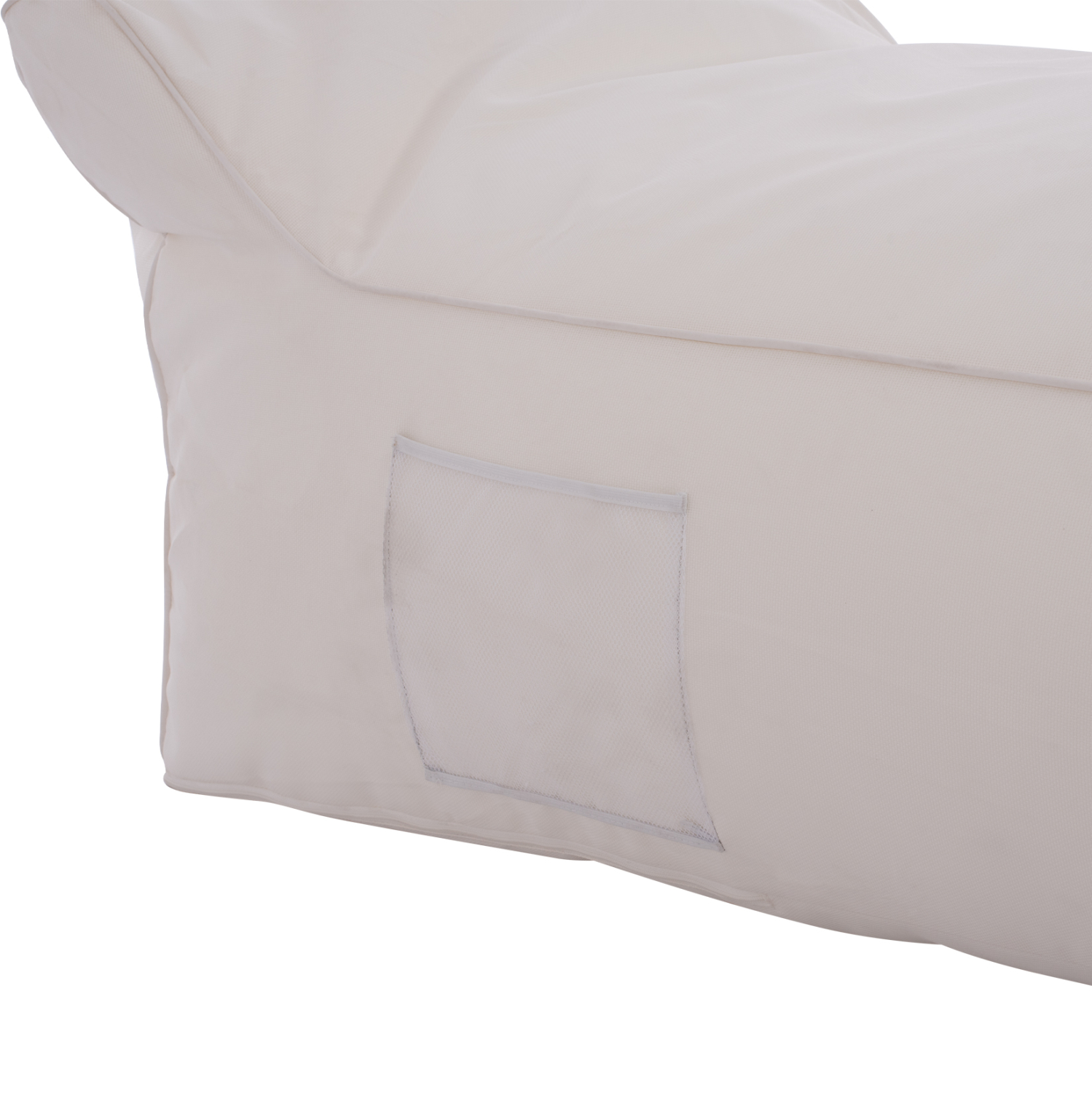 ΠΟΥΦ ΞΑΠΛΩΣΤΡΑ WADELIN HM5774.11 ΜΕ TEXTILINE ΛΕΥΚΟ 190x80x40-60Υ εκ. - Image 6