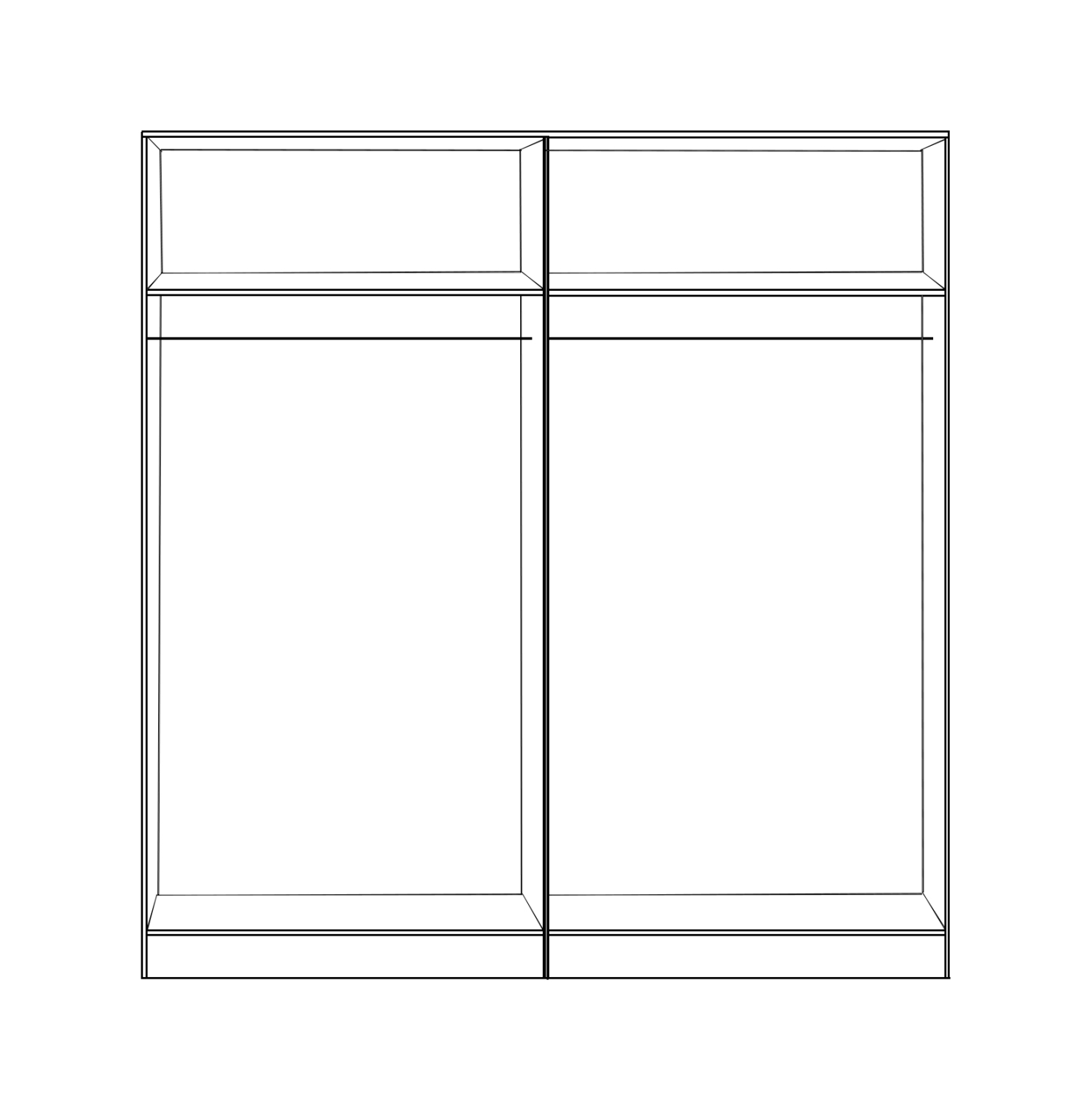 ΣΕΤ 2 ΤΜΧ ΝΤΟΥΛΑΠΑ 4ΦΥΛΛΗ ZEBRANO 160X42X181 HM11350.01 - Image 3