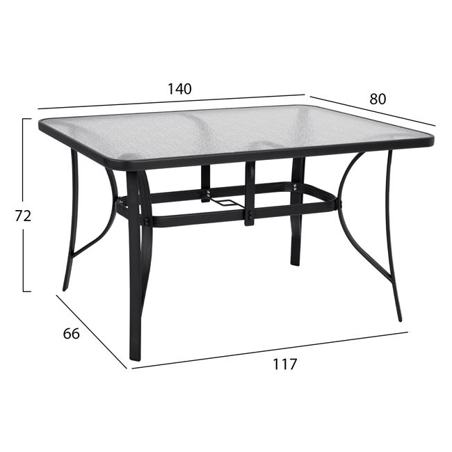 ΣΕΤ 5ΤΜΧ ΤΡΑΠΕΖΙ ΜΕΤΑΛΛΙΚΟ & ΠΤΥΣΣΟΜΕΝΕΣ ΚΑΡΕΚΛΕΣ ΓΚΡΙ HM10558.01 - Image 2