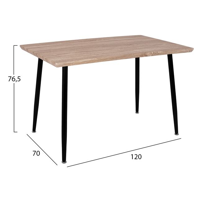 ΣΕΤ 5ΤΜΧ ΤΡΑΠΕΖΙ SONAMA ΜΑΥΡΑ ΠΟΔΙΑ & ΚΑΡΕΚΛΕΣ ΠΟΛΥΠΡΟΠΥΛΕΝΙΟΥ ΜΑΥΡΕΣ HM11025.02 - Image 2