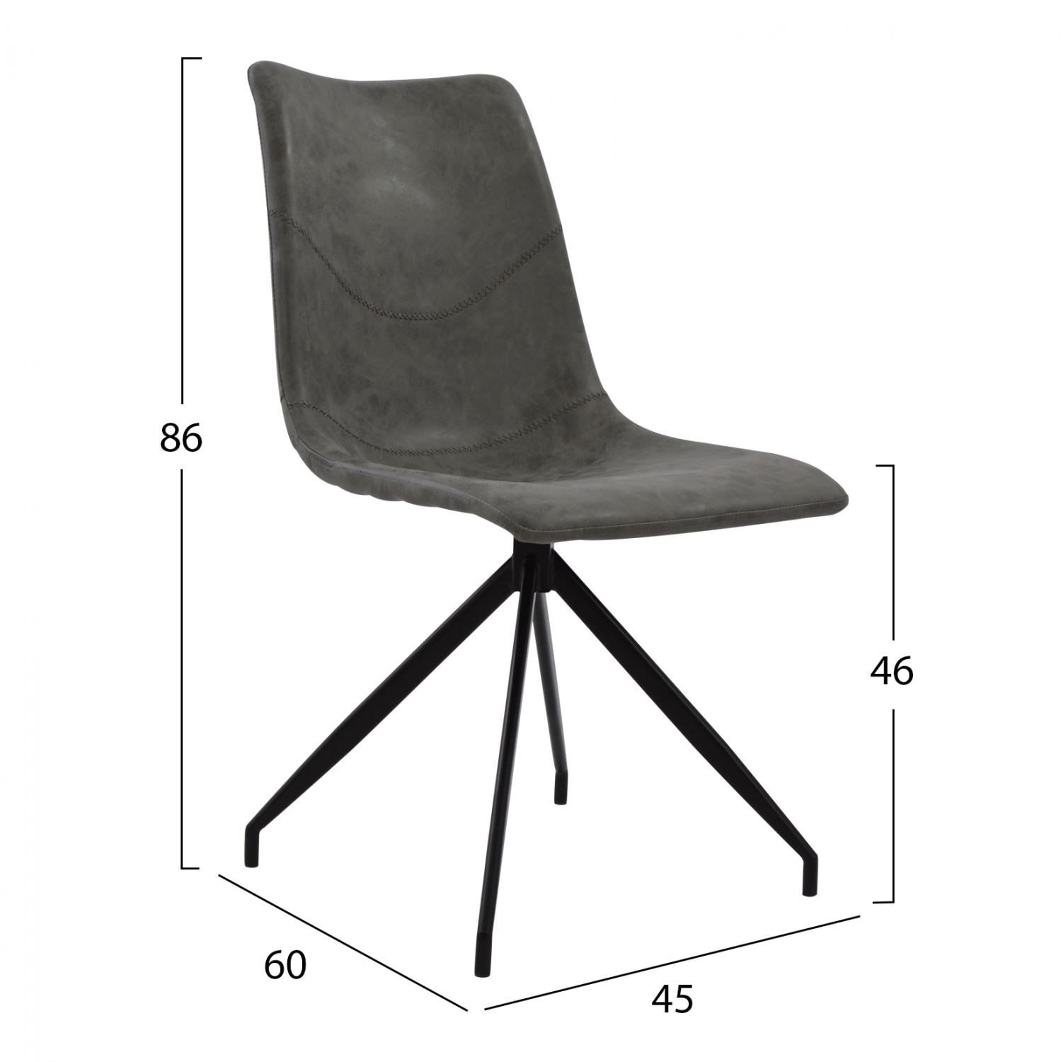 ΣΕΤ 5TMX ΤΡΑΠΕΖΙ MDF CEMENT 140x88 ΜΕ ΚΑΡΕΚΛΕΣ ΜΕΤΑΛΛΙΚΕΣ CELESTE HM11254 - Image 3