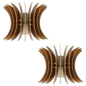 ΣΕΤ ΑΠΛΙΚΕΣ ΤΟΙΧΟΥ 2ΤΜΧ ΞΥΛΙΝΕΣ ΑΠΟ MDF ΚΑΡΥΔΙ HM7380.02 28x20x20Υ εκ.