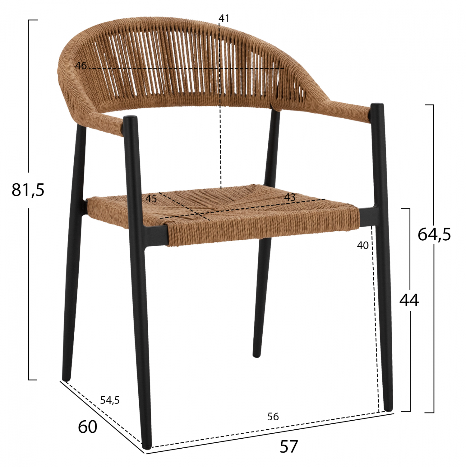 ΣΕΤ ΤΡΑΠΕΖΑΡΙΑ 3ΤΜΧ ΤΡΑΠΕΖΙ ΑΛΟΥΜΙΝΙΟΥ 80X80 & ΠΟΛΥΘΡΟΝΕΣ ΑΝΘΡΑΚΙ HM11437 - Image 3