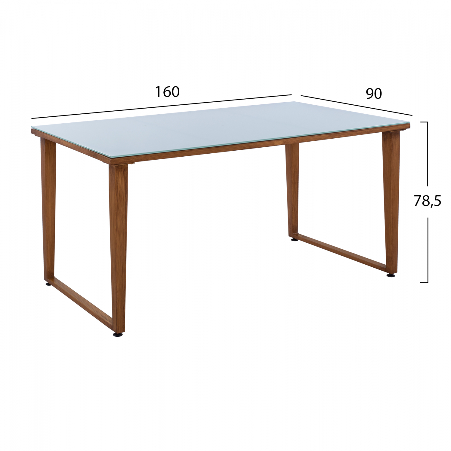 ΣΕΤ ΤΡΑΠΕΖΑΡΙΑ 7ΤΜΧ ΤΡΑΠΕΖΙ 160X90 & ΠΟΛΥΘΡΟΝΕΣ ΑΛΟΥΜΙΝΙΟΥ HM11446 - Image 2
