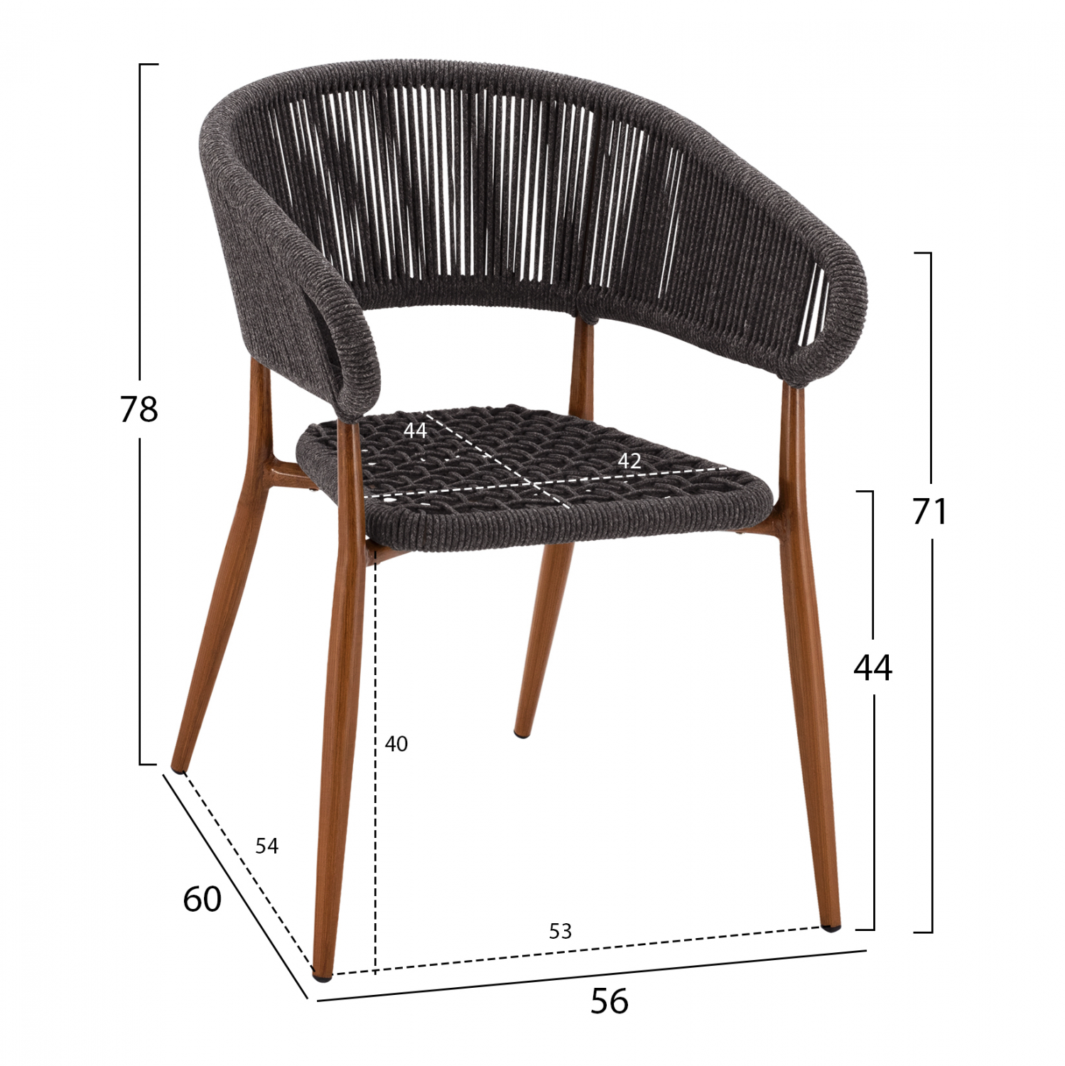 ΣΕΤ ΤΡΑΠΕΖΑΡΙΑ 7ΤΜΧ ΤΡΑΠΕΖΙ 160X90 & ΠΟΛΥΘΡΟΝΕΣ ΑΛΟΥΜΙΝΙΟΥ HM11446 - Image 3