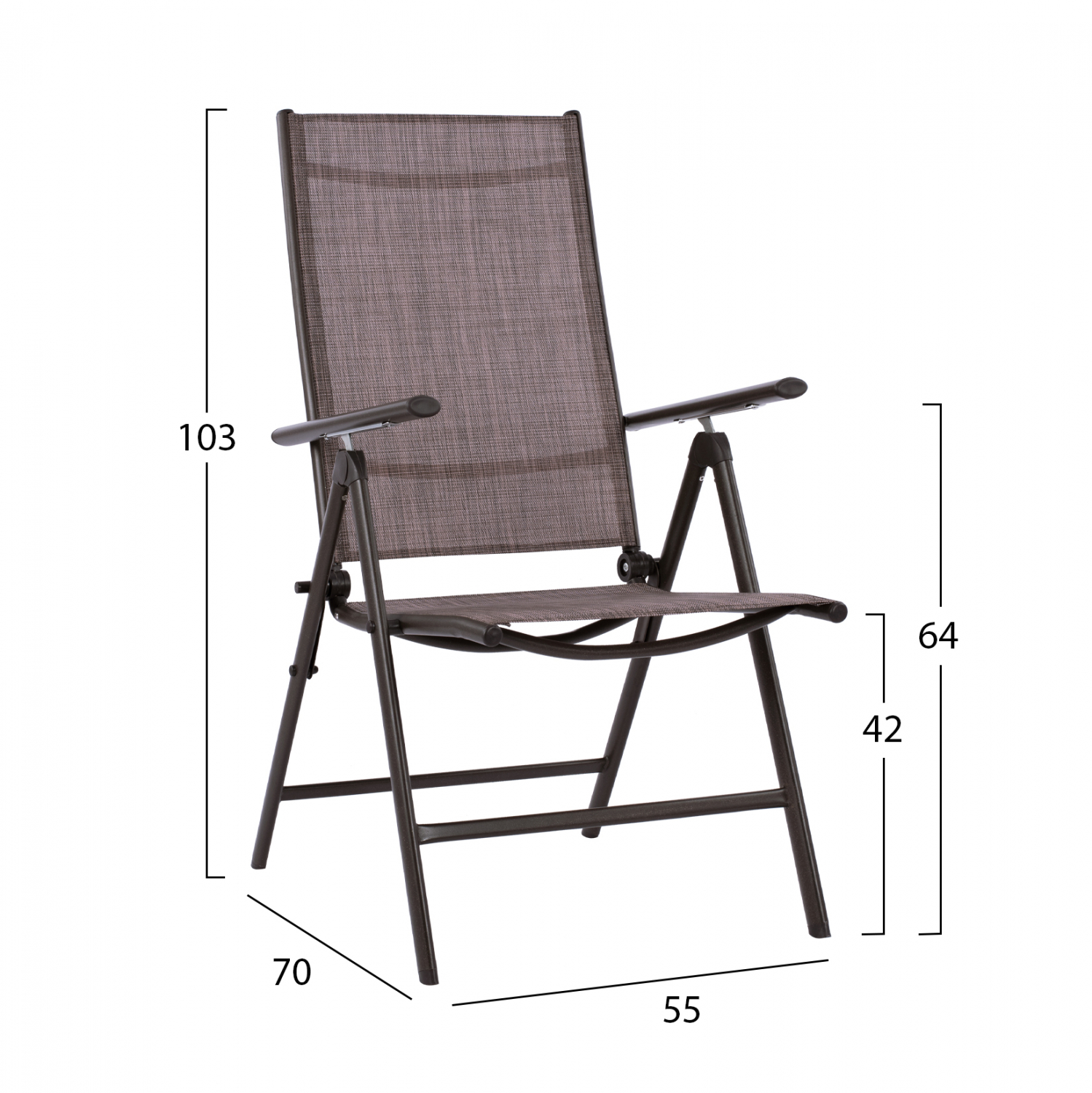 ΣΕΤ ΤΡΑΠΕΖΑΡΙΑ 8ΤΜΧ ΤΡΑΠΕΖΙ ΜΕ ΟΜΠΡΕΛΑ ΜΟΚΑ & ΠΟΛΥΘΡΟΝΕΣ TEXTILINE ΚΑΦΕ HM11490 - Image 4