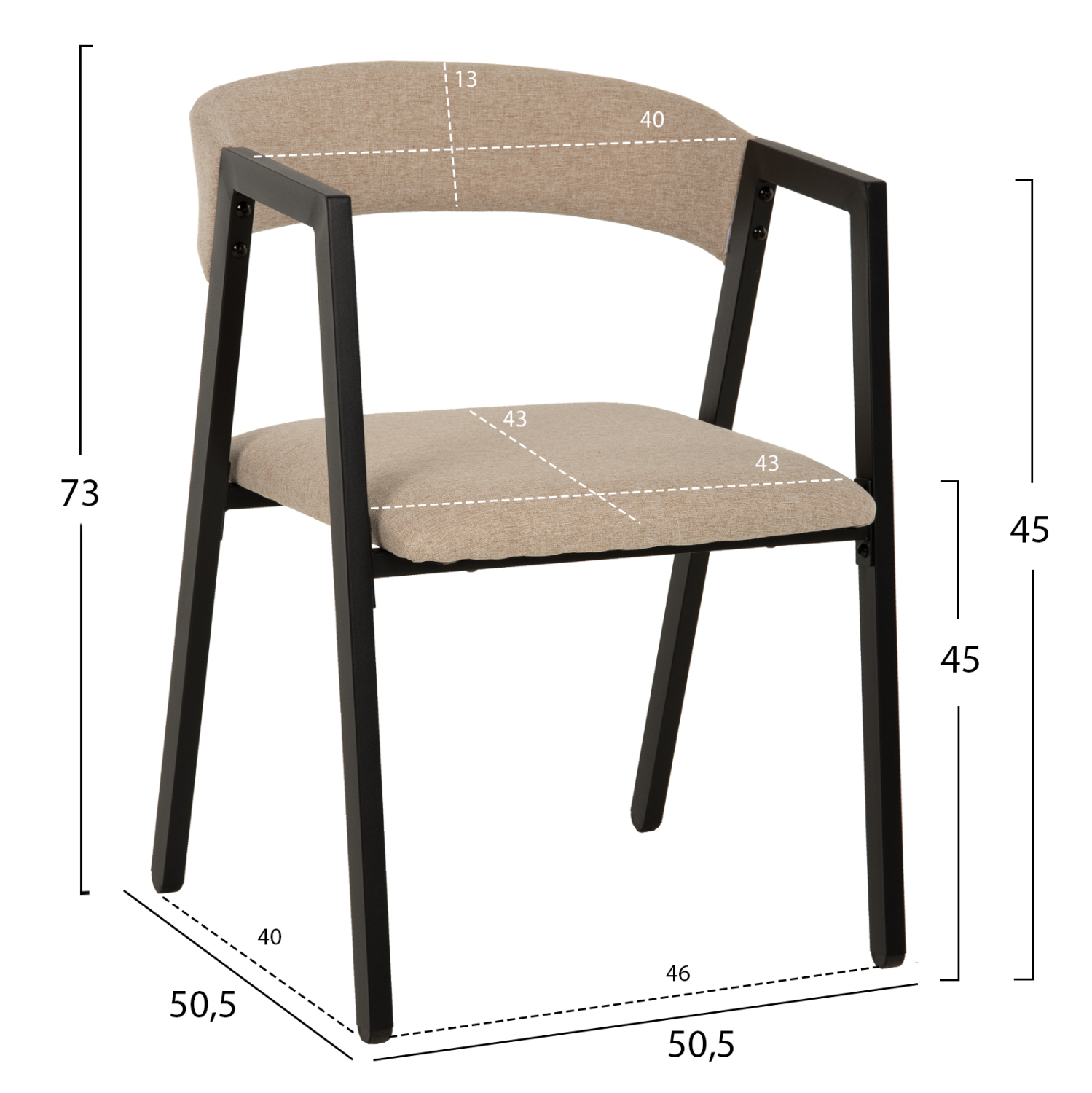 ΣΕΤ ΤΡΑΠΕΖΑΡΙΑΣ JAY 5ΤΜΧ HM9529.02 ΚΑΡΥΔΙ ΤΡΑΠΕΖΙ-ΜΠΕΖ ΚΑΡΕΚΛΕΣ 120x70x76Yεκ. - Image 3