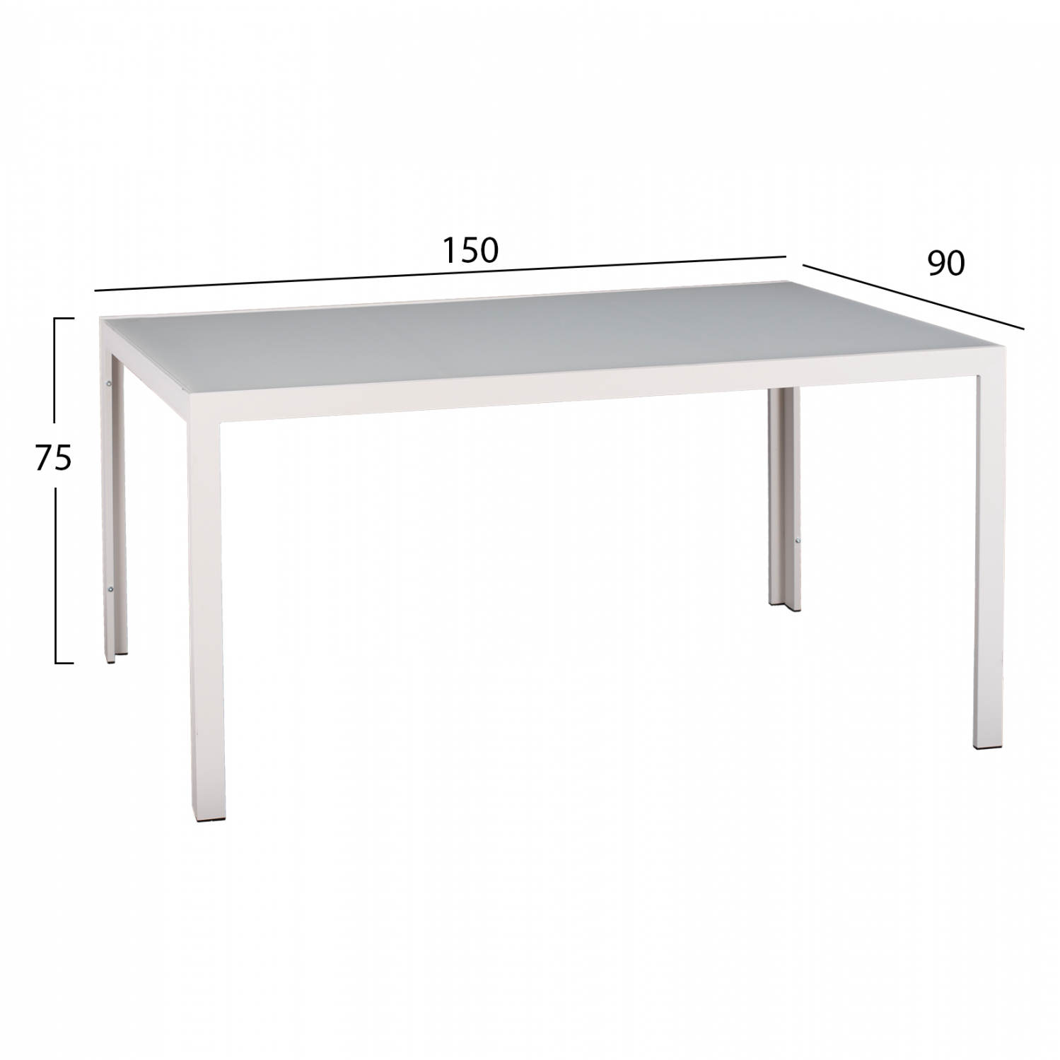 ΣΕΤ ΤΡΑΠΕΖΑΡΙΑΣ 5ΤΜΧ ΤΡΑΠ. 150Χ90 & ΠΟΛ/ΝΕΣ ΑΛΟΥΜΙΝΙΟΥ ΜΕ POLYWOOD ΛΕΥΚΕΣ HM11706.01 - Image 2