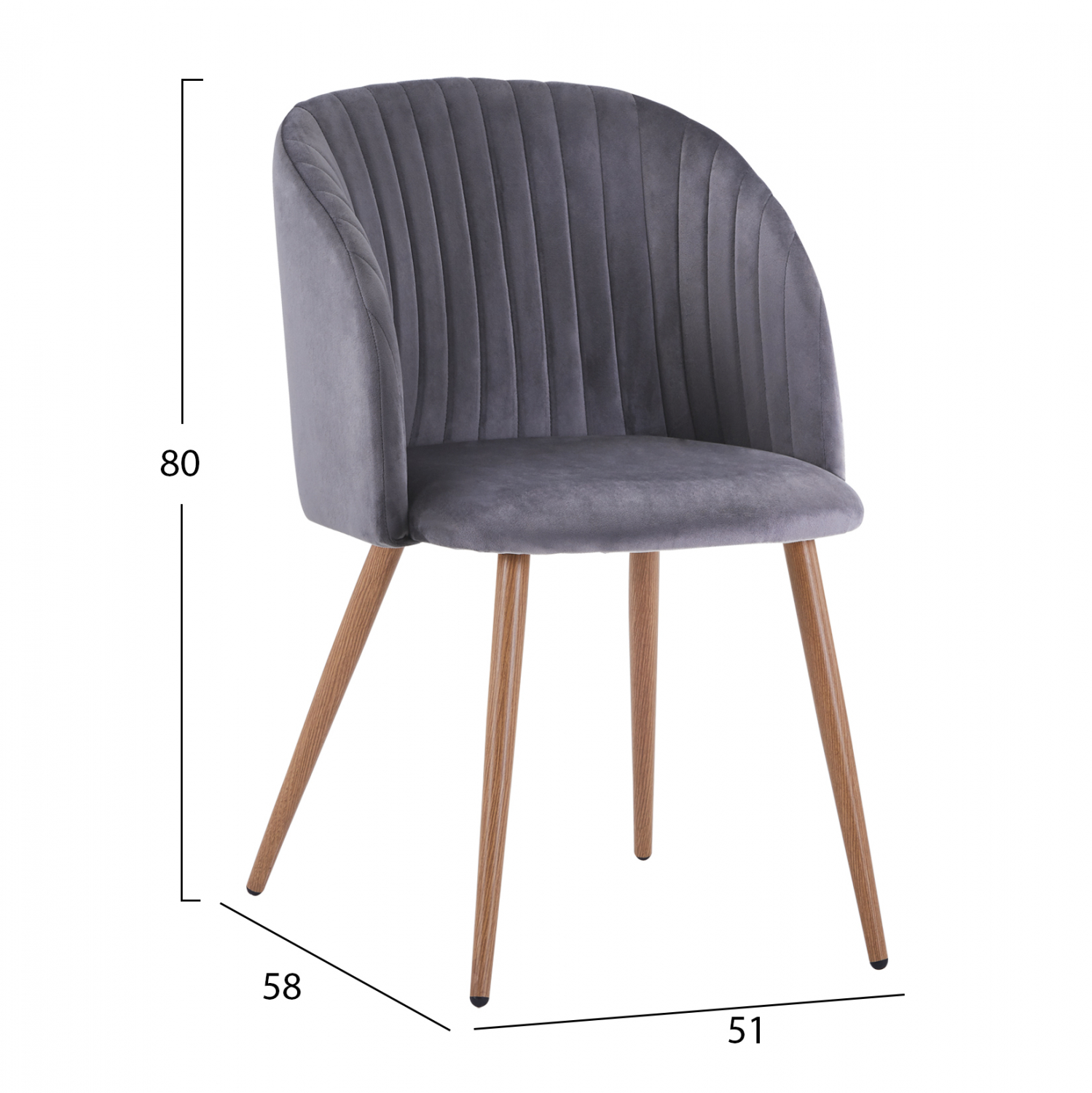 ΣΕΤ ΤΡΑΠΕΖΑΡΙΑΣ 5ΤΜΧ ΤΡΑΠΕΖΙ 160Χ90 & ΠΟΛΥΘΡΟΝΑΚΙ ΒΕΛΟΥΔΟ ΓΚΡΙ HM11347.01 - Image 3