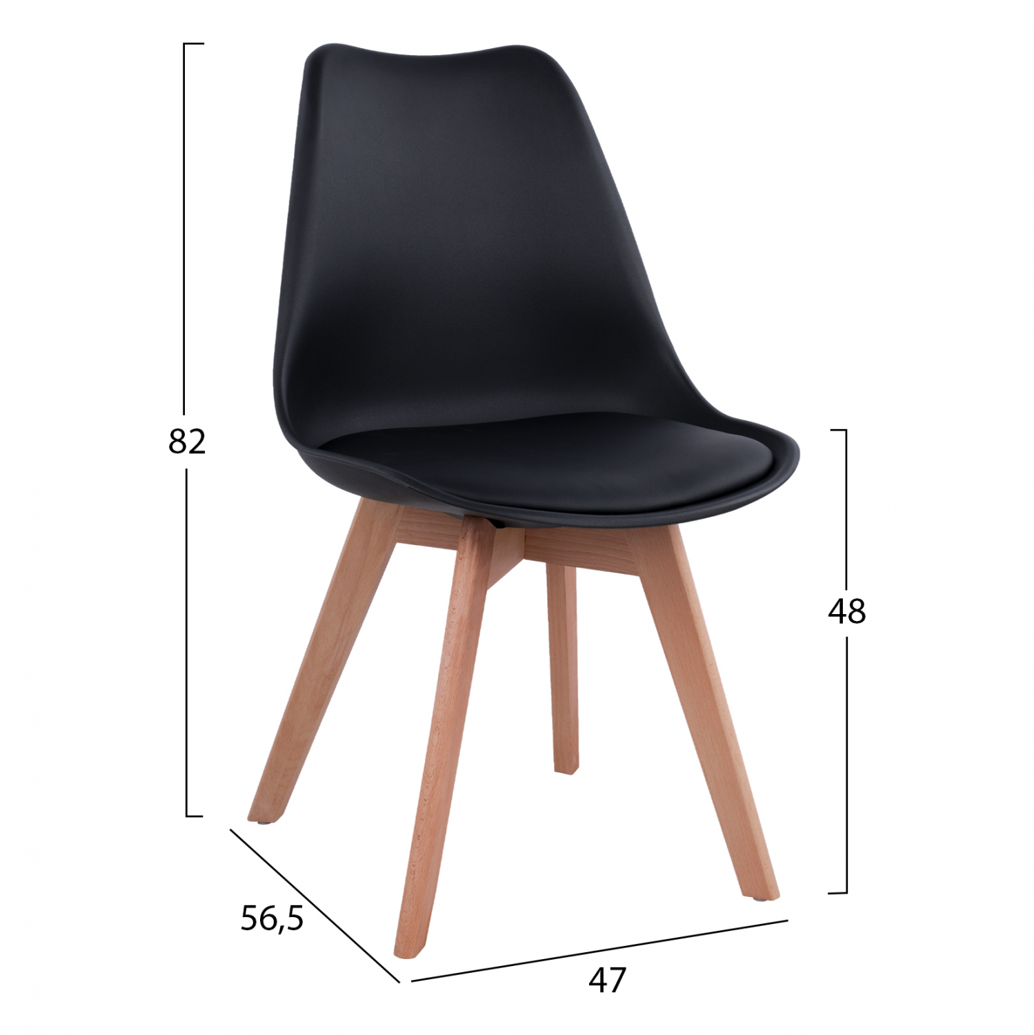 ΣΕΤ ΤΡΑΠΕΖΑΡΙΑΣ 5ΤΜΧ ΤΡΑΠΕΖΙ Φ90X74 & 4 ΚΑΡΕΚΛΕΣ VEGAS ΜΑΥΡΕΣ HM11693.02 - Image 3