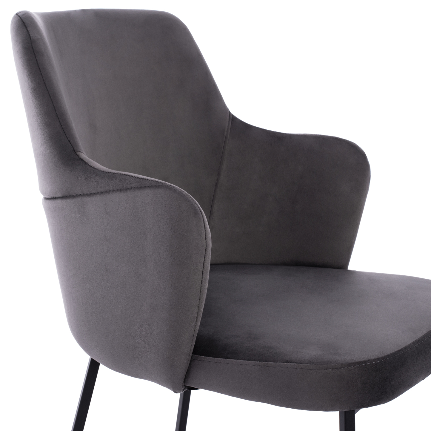 ΣΕΤ ΤΡΑΠΕΖΑΡΙΑΣ 7ΤΜΧ ΤΡΑΠΕΖΙ MDF ME ΚΑΠΛΑΜΑ ΚΑΡΥΔΙΑΣ & ΚΑΡΕΚΛΕΣ TRIANA ΓΚΡΙ HM10638 - Image 4