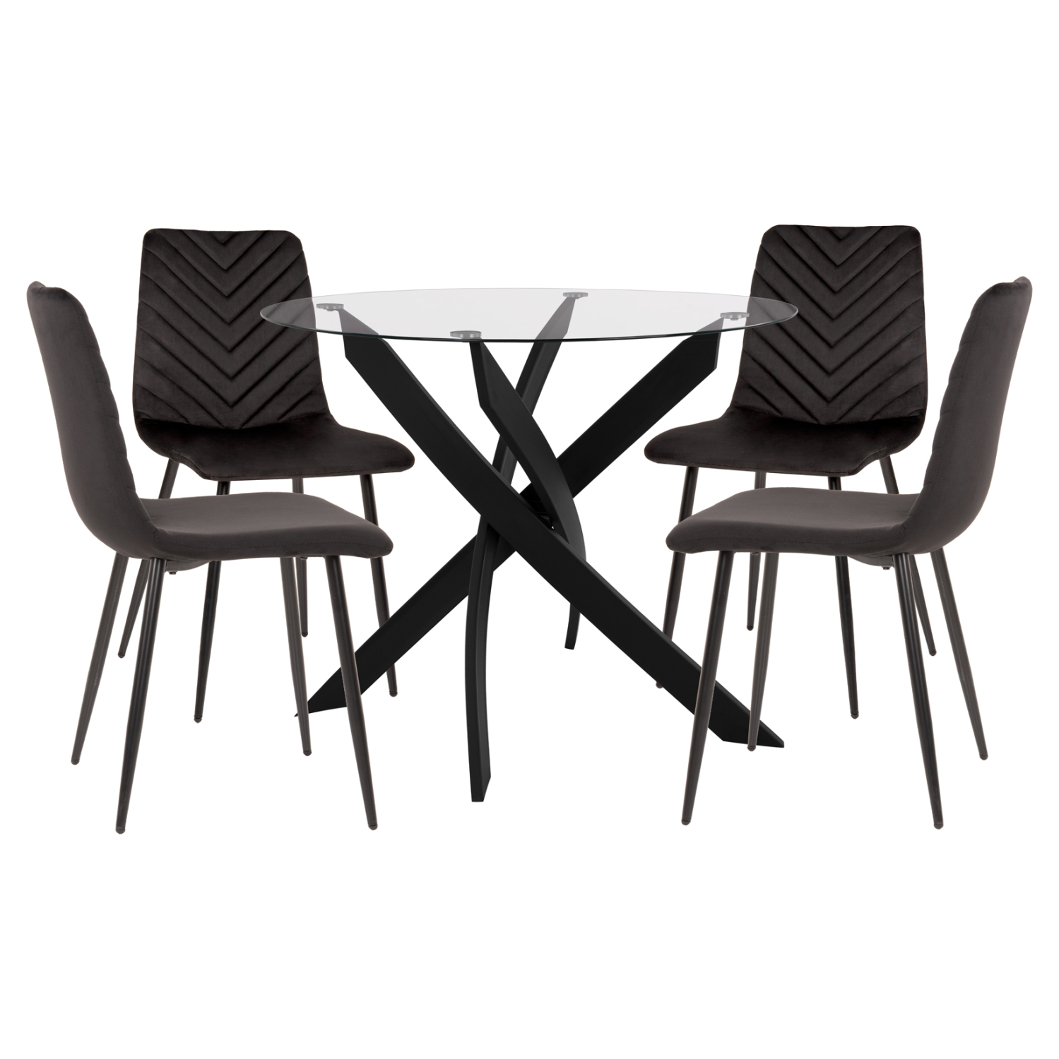 ΣΕΤ ΤΡΑΠΕΖΑΡΙΑΣ ΕΣ.ΧΩΡΟΥ 5ΤΜΧ JAFARU HM11073 ΜΕΤΑΛΛΟ--ΒΕΛΟΥΔΟ ΣΕ ΜΑΥΡΟ